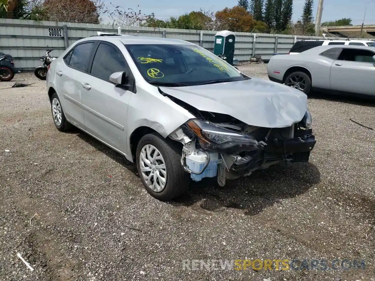 1 Photograph of a damaged car 5YFBURHE8KP882173 TOYOTA COROLLA 2019