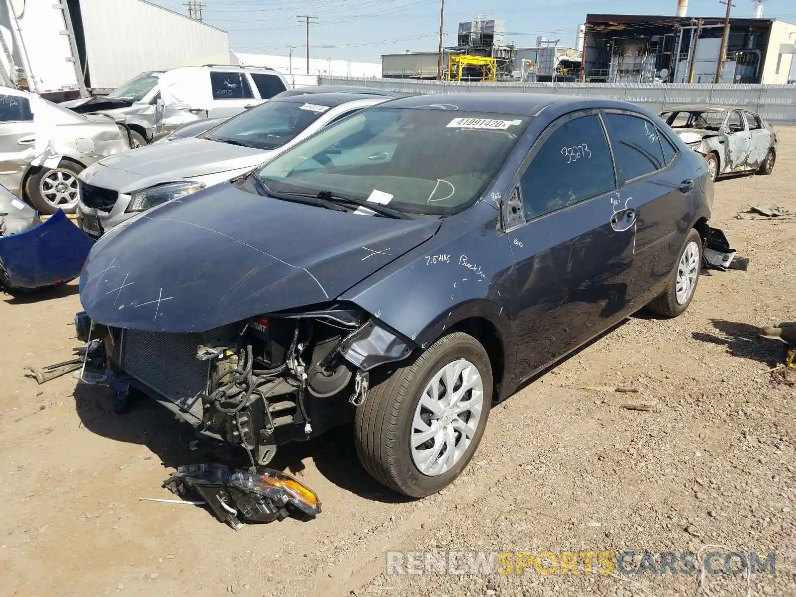 2 Photograph of a damaged car 5YFBURHE8KP883887 TOYOTA COROLLA 2019