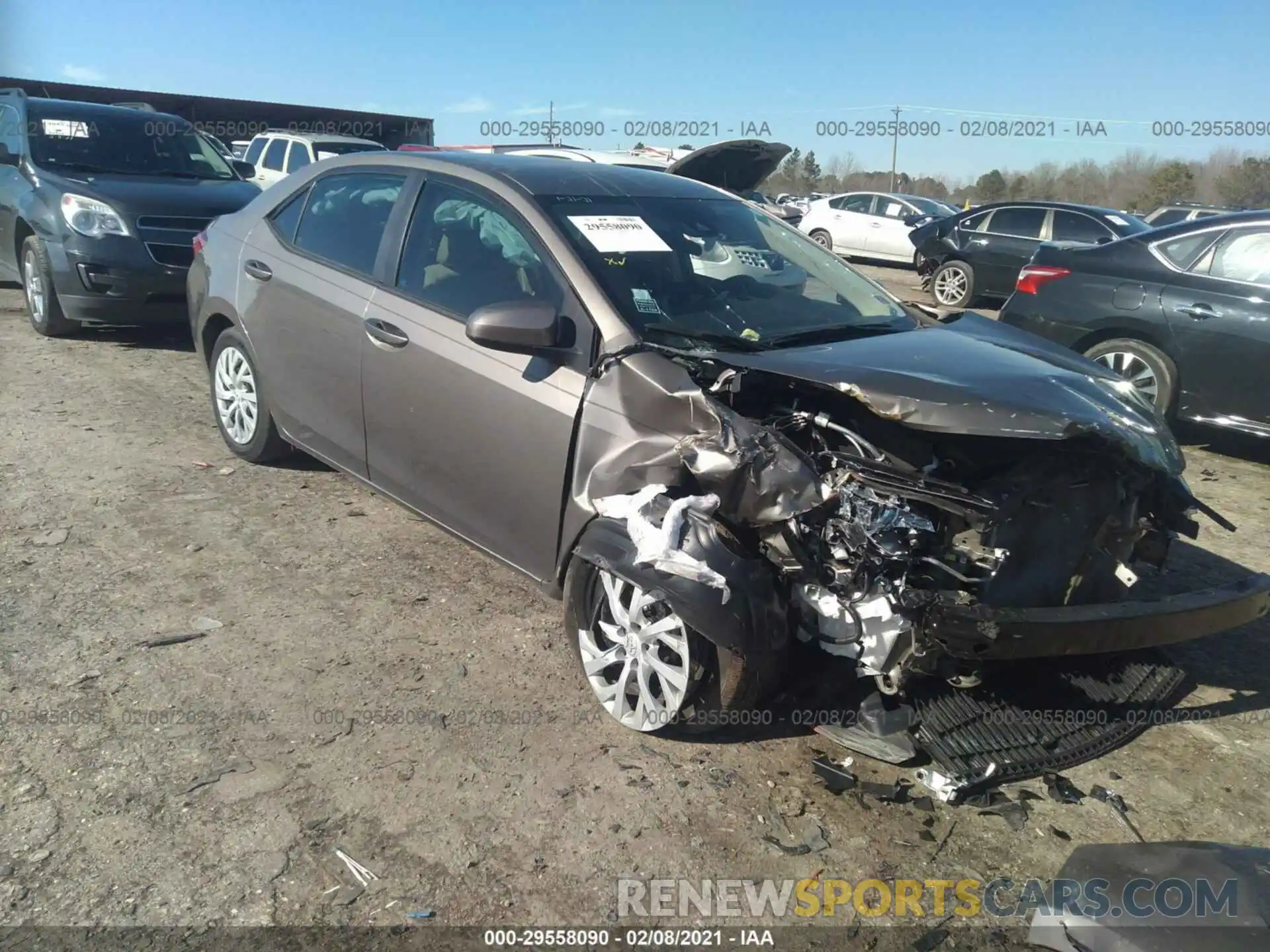 1 Photograph of a damaged car 5YFBURHE8KP884411 TOYOTA COROLLA 2019