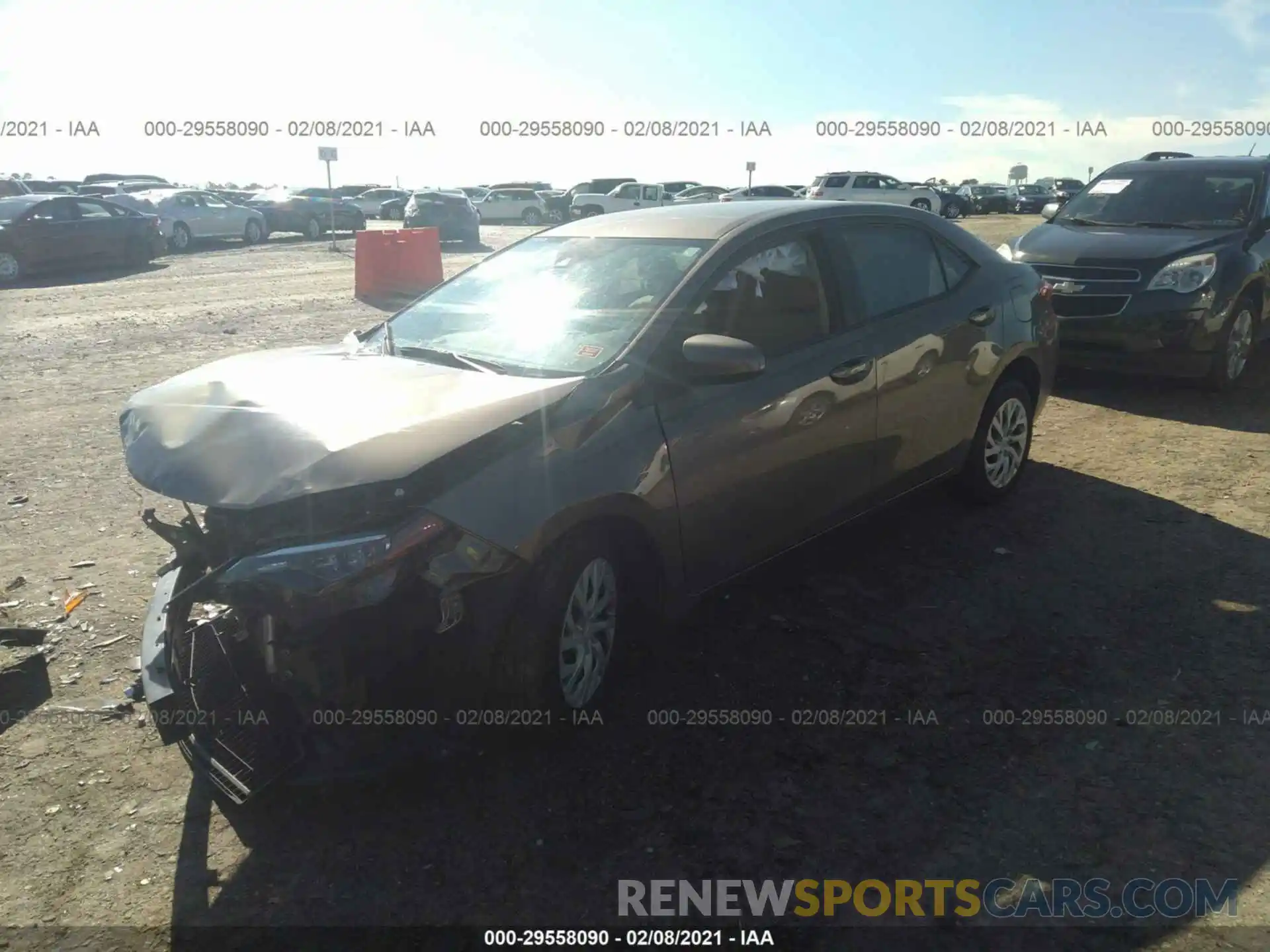 2 Photograph of a damaged car 5YFBURHE8KP884411 TOYOTA COROLLA 2019