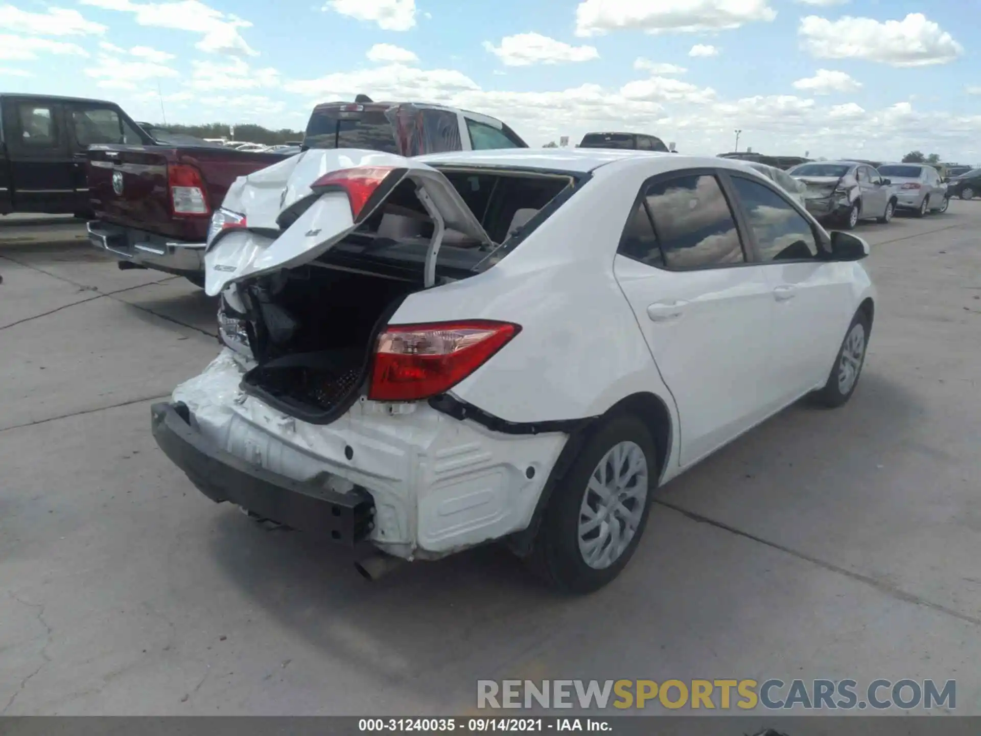 4 Photograph of a damaged car 5YFBURHE8KP884697 TOYOTA COROLLA 2019