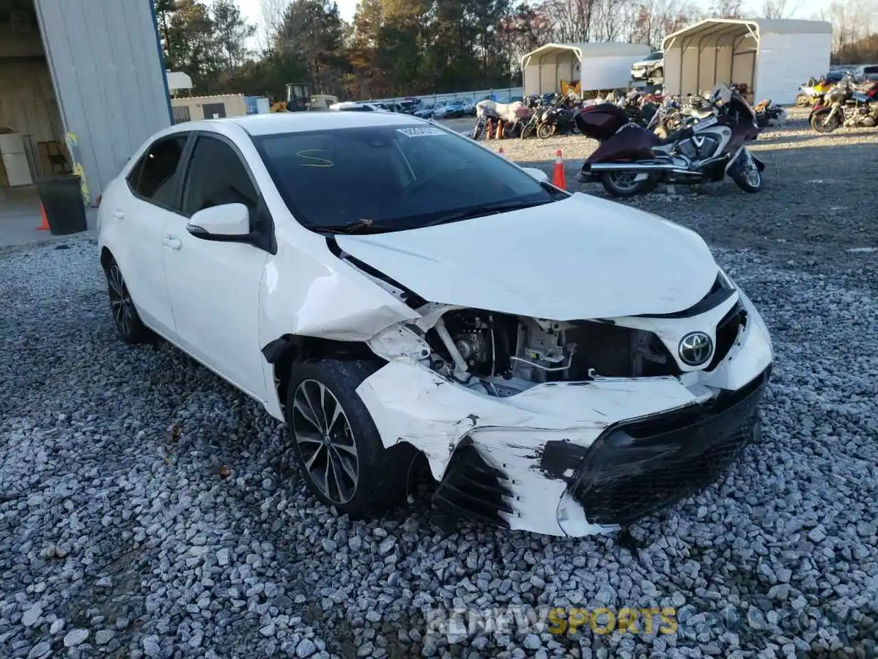 1 Photograph of a damaged car 5YFBURHE8KP885350 TOYOTA COROLLA 2019