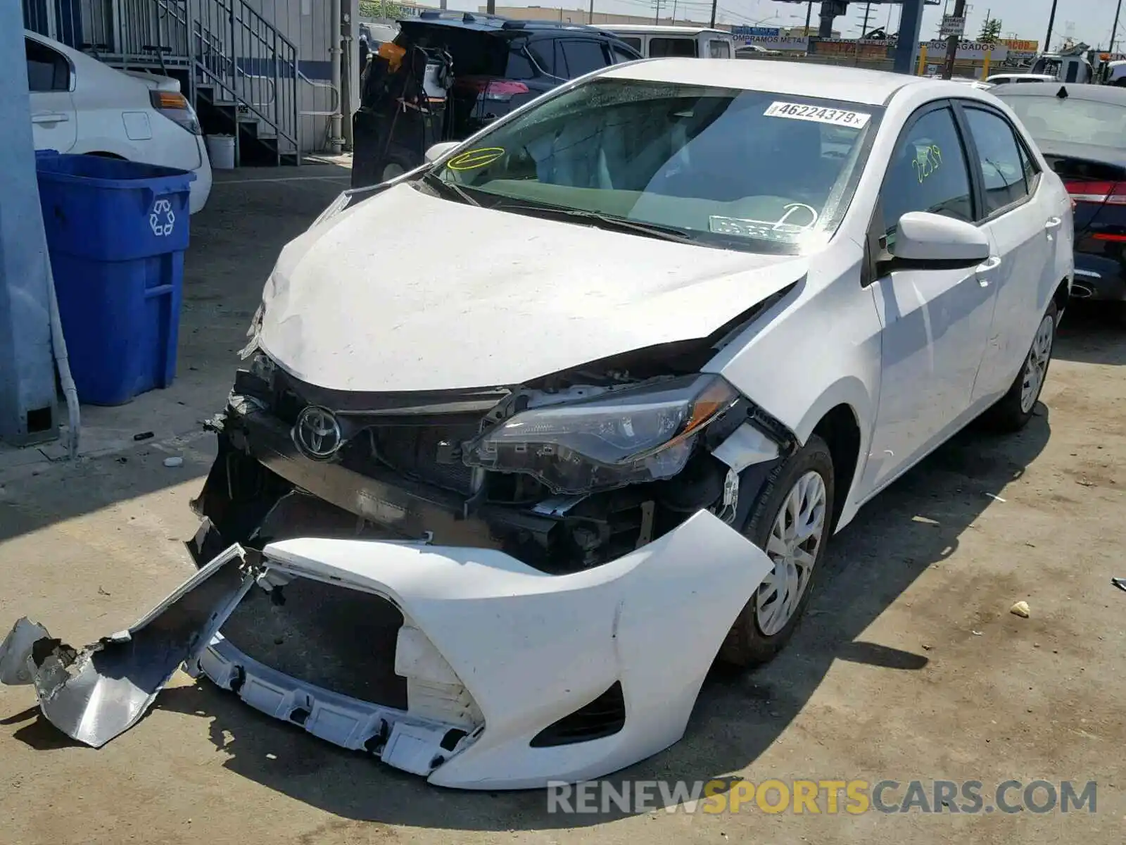 2 Photograph of a damaged car 5YFBURHE8KP886904 TOYOTA COROLLA 2019