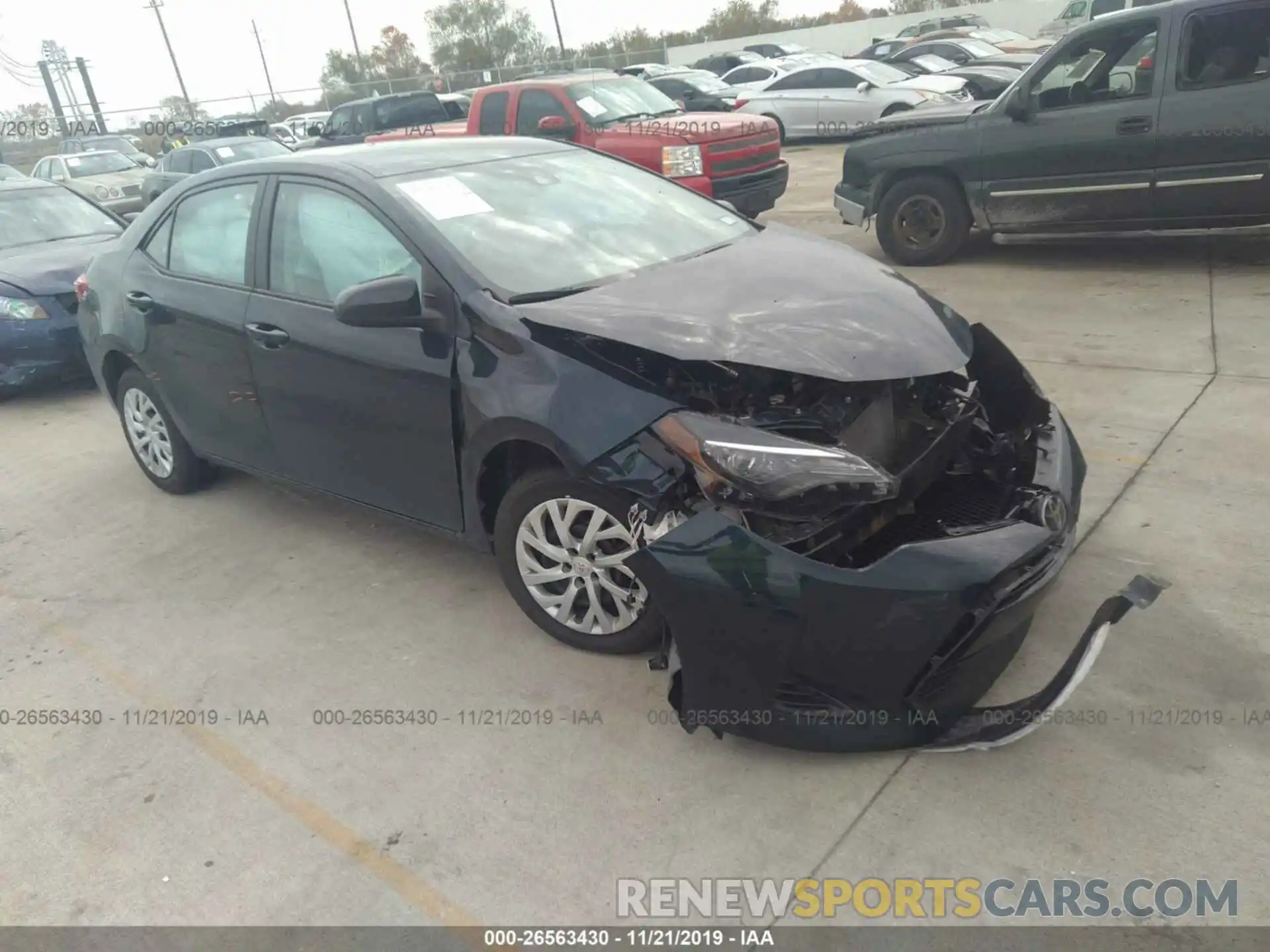 1 Photograph of a damaged car 5YFBURHE8KP887096 TOYOTA COROLLA 2019