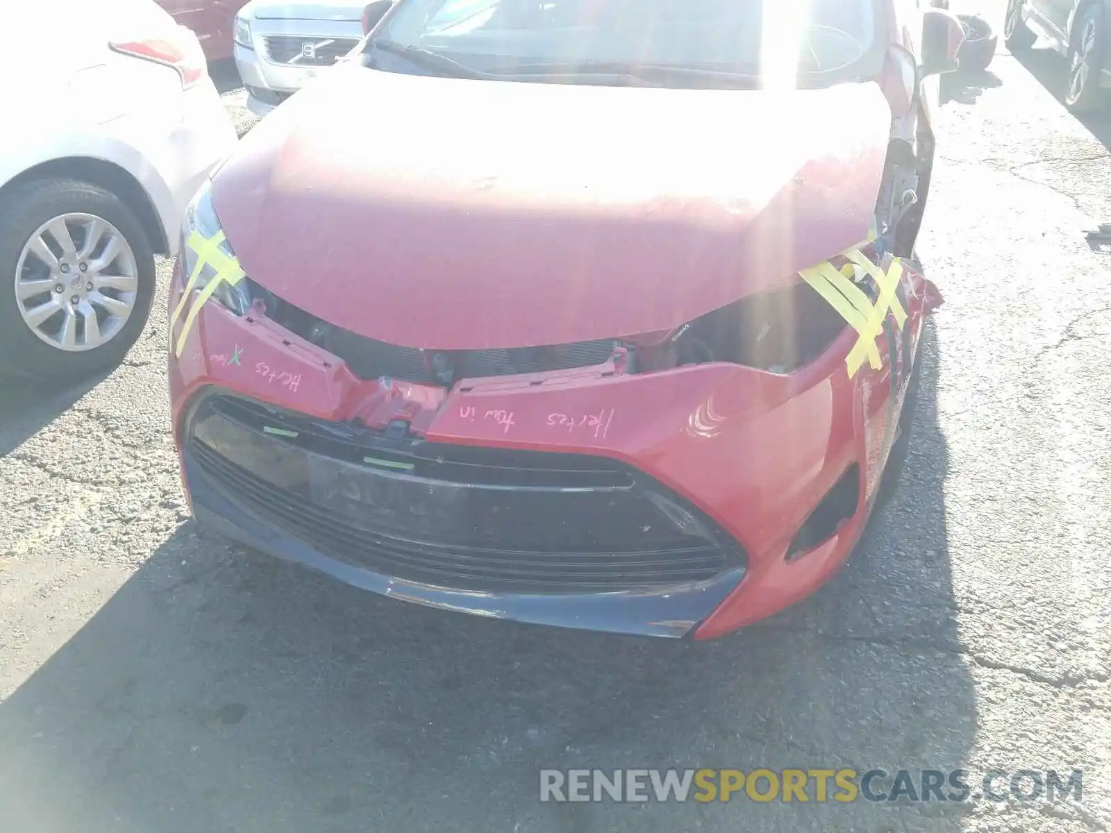 9 Photograph of a damaged car 5YFBURHE8KP887440 TOYOTA COROLLA 2019