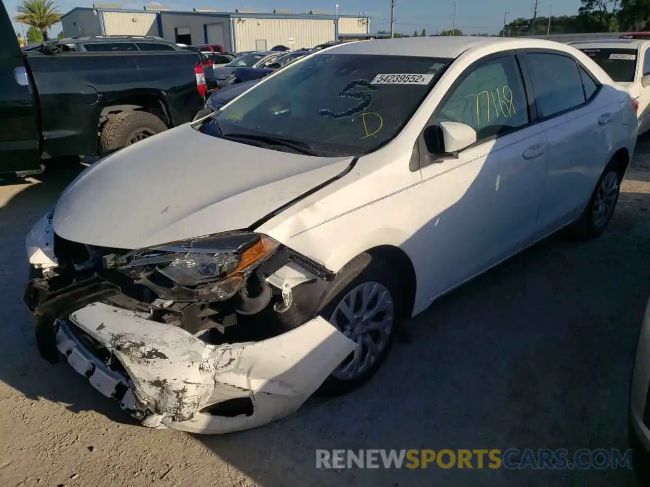 2 Photograph of a damaged car 5YFBURHE8KP887759 TOYOTA COROLLA 2019