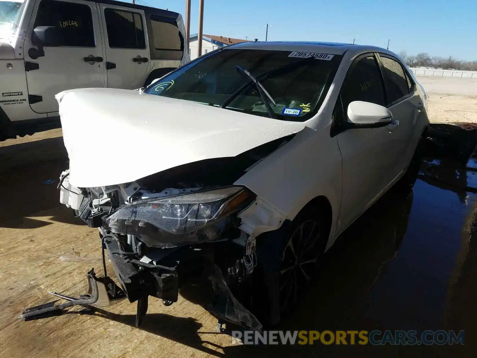 2 Photograph of a damaged car 5YFBURHE8KP888197 TOYOTA COROLLA 2019