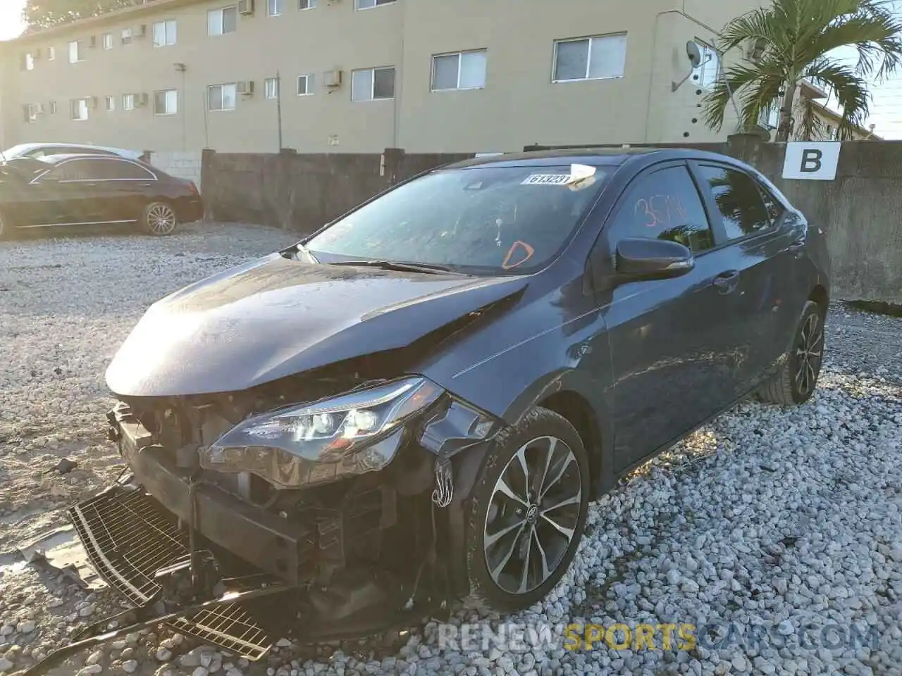 2 Photograph of a damaged car 5YFBURHE8KP888264 TOYOTA COROLLA 2019