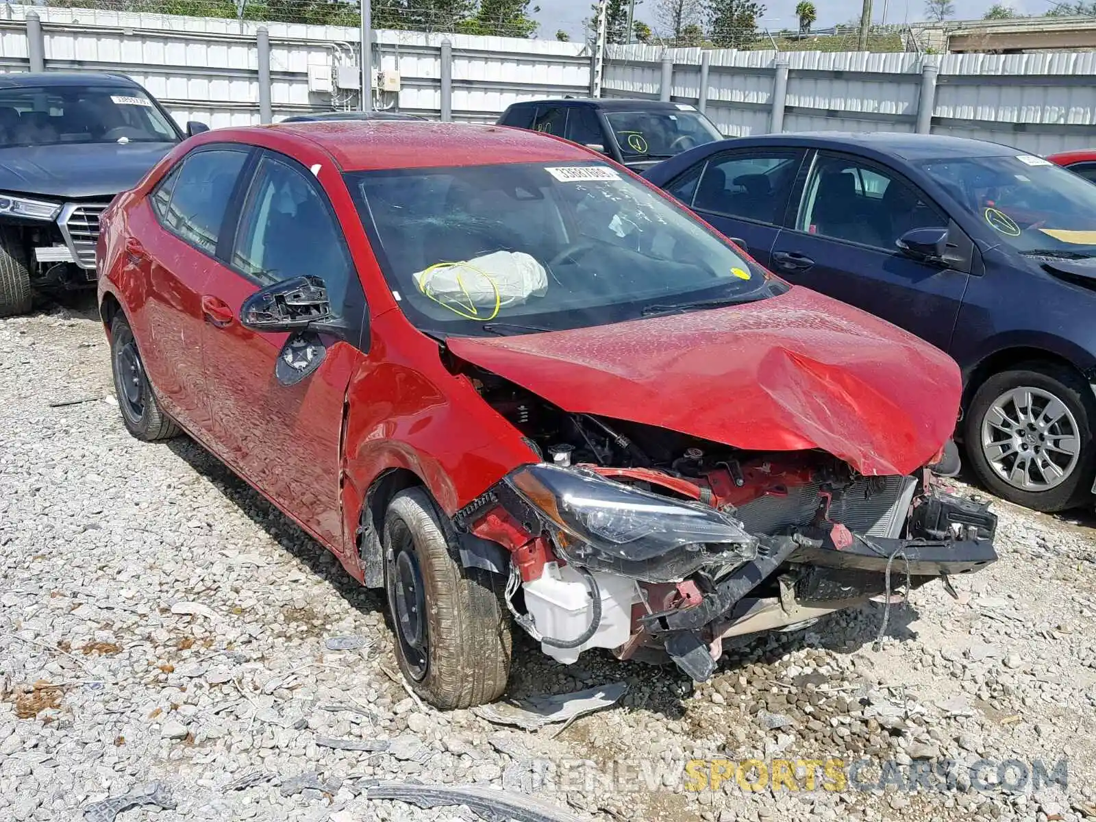 1 Photograph of a damaged car 5YFBURHE8KP888295 TOYOTA COROLLA 2019