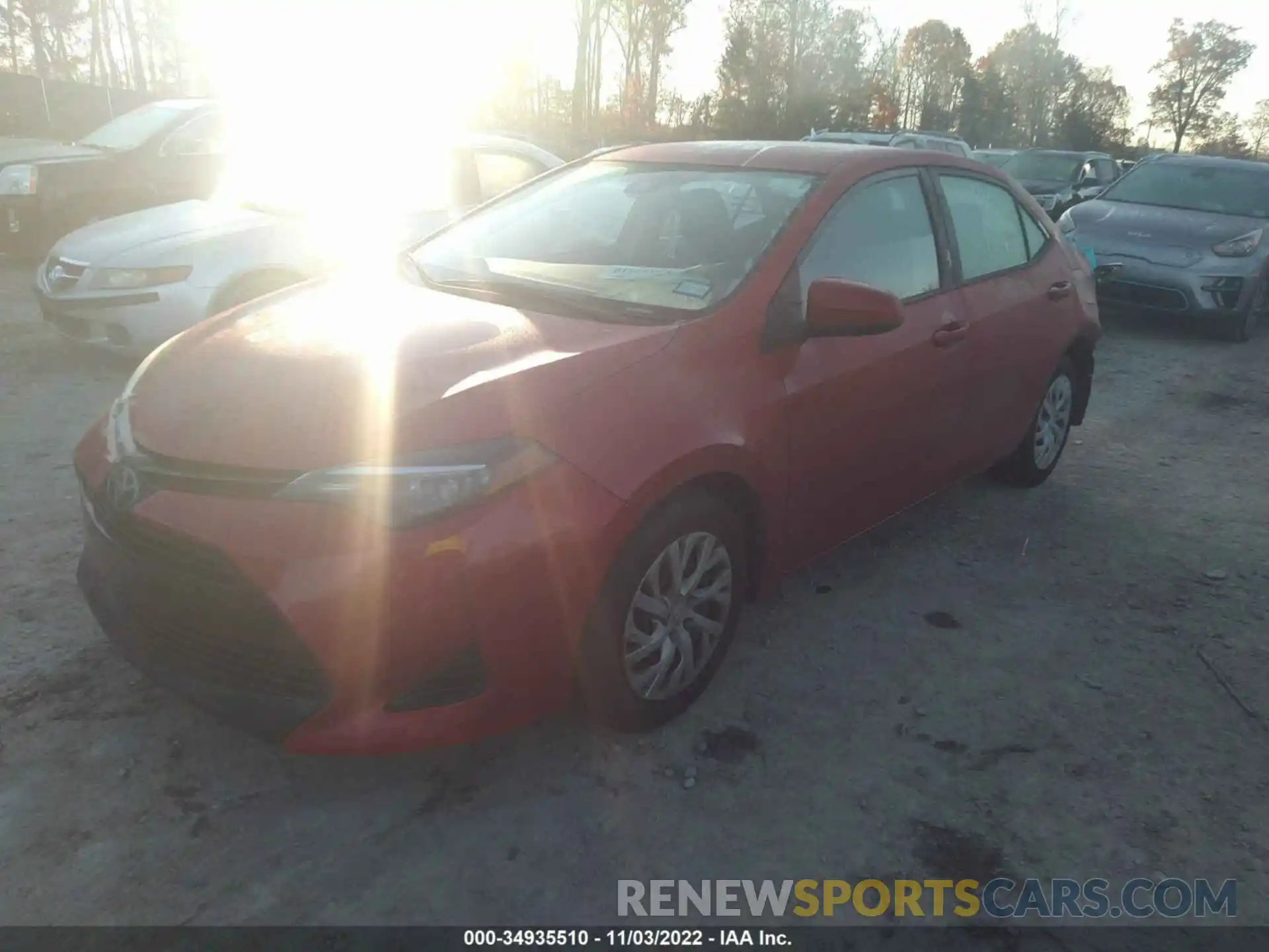 2 Photograph of a damaged car 5YFBURHE8KP888703 TOYOTA COROLLA 2019