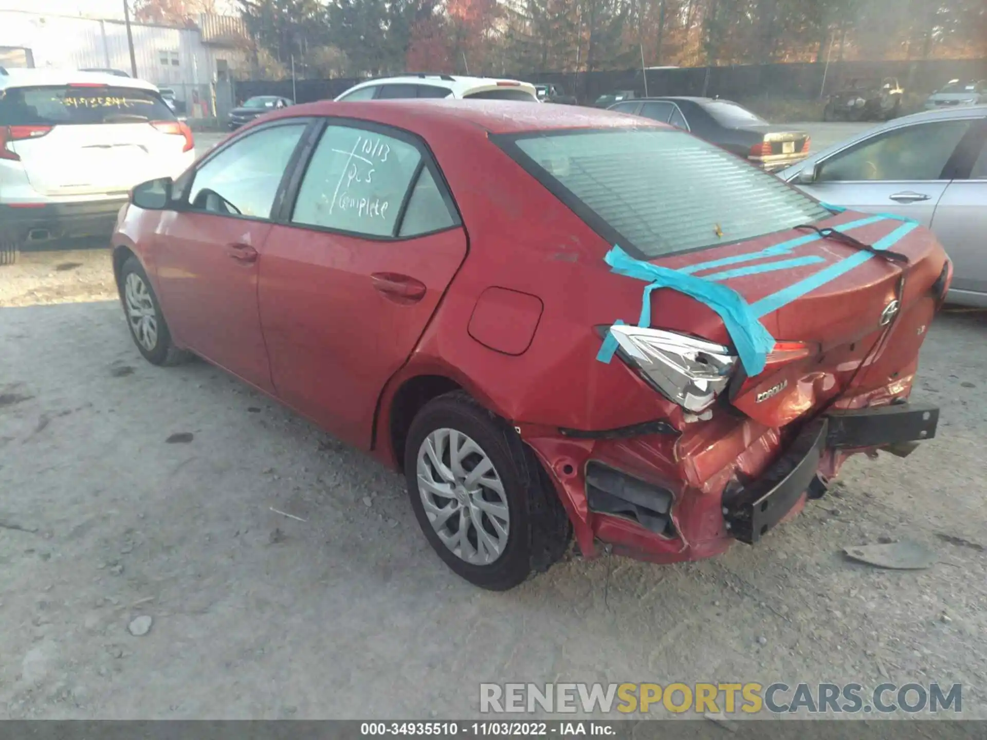 3 Photograph of a damaged car 5YFBURHE8KP888703 TOYOTA COROLLA 2019