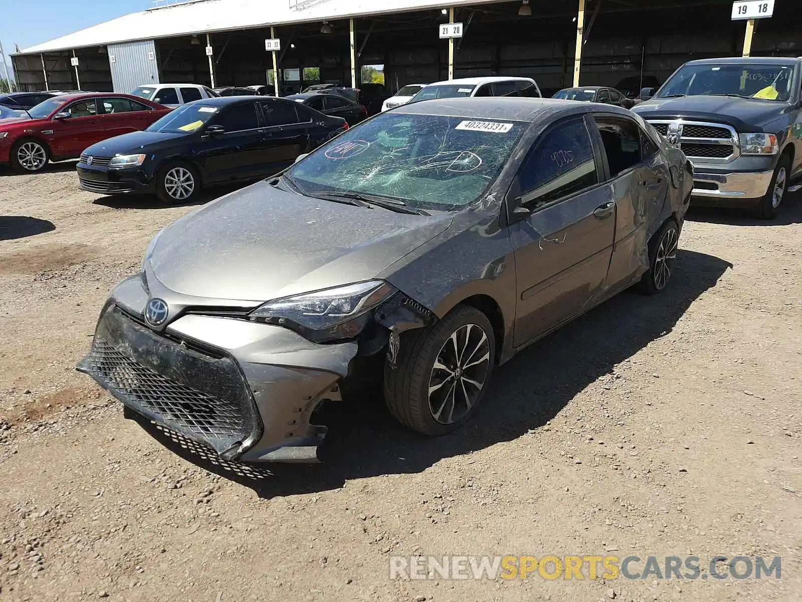 2 Photograph of a damaged car 5YFBURHE8KP888720 TOYOTA COROLLA 2019