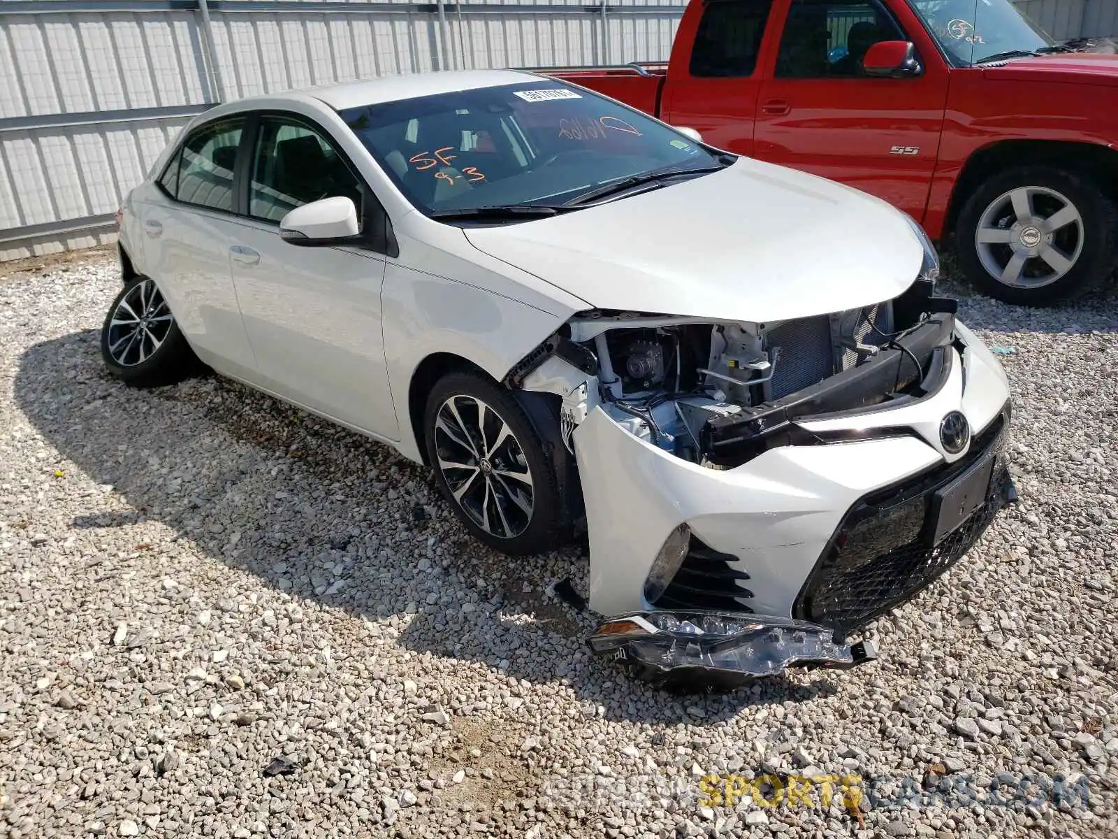 1 Photograph of a damaged car 5YFBURHE8KP888989 TOYOTA COROLLA 2019