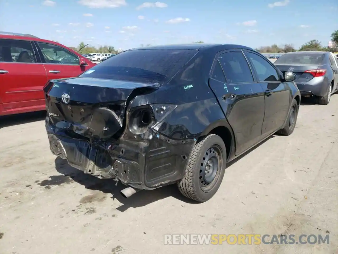 4 Photograph of a damaged car 5YFBURHE8KP889088 TOYOTA COROLLA 2019