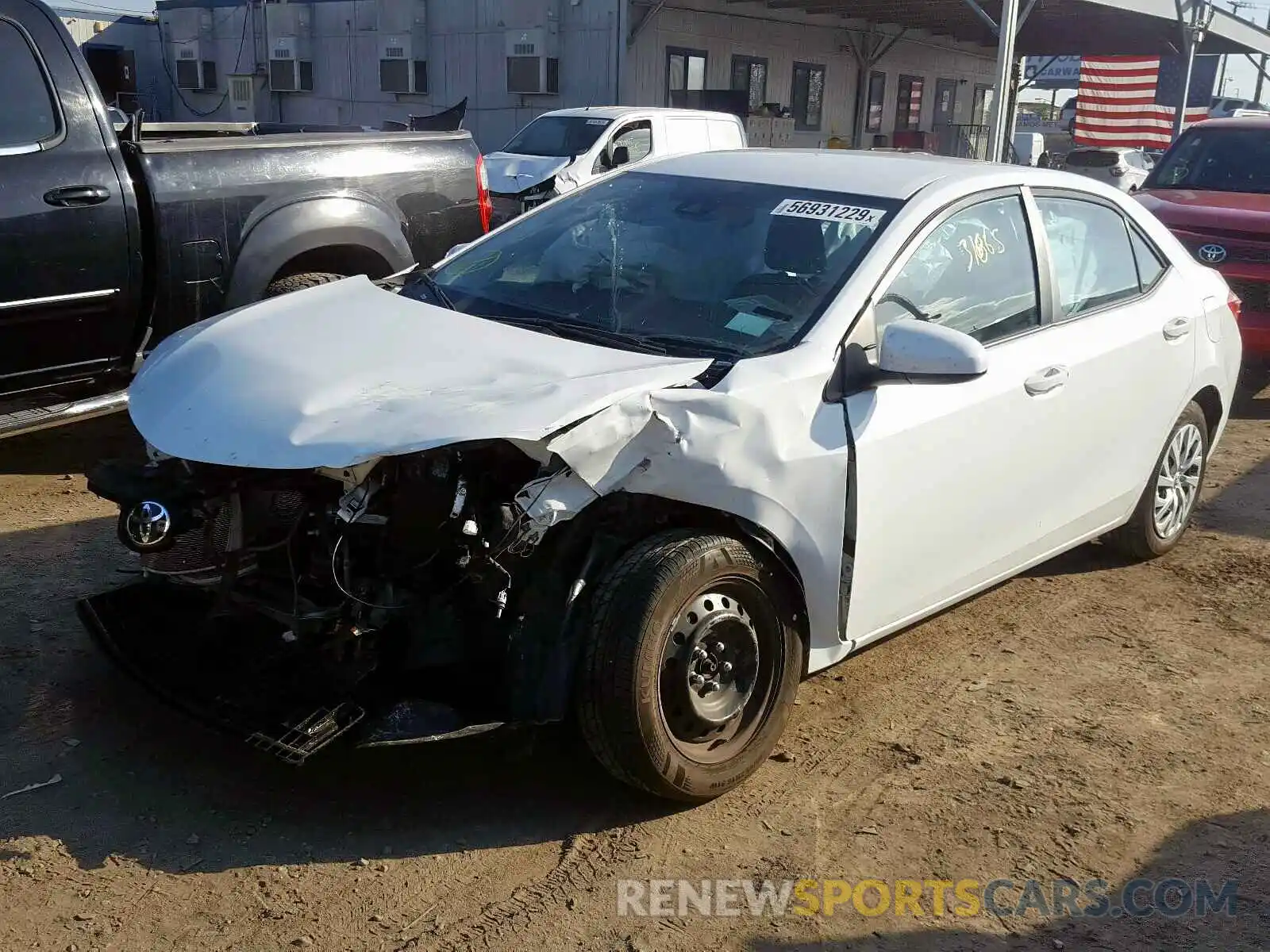 2 Photograph of a damaged car 5YFBURHE8KP889754 TOYOTA COROLLA 2019