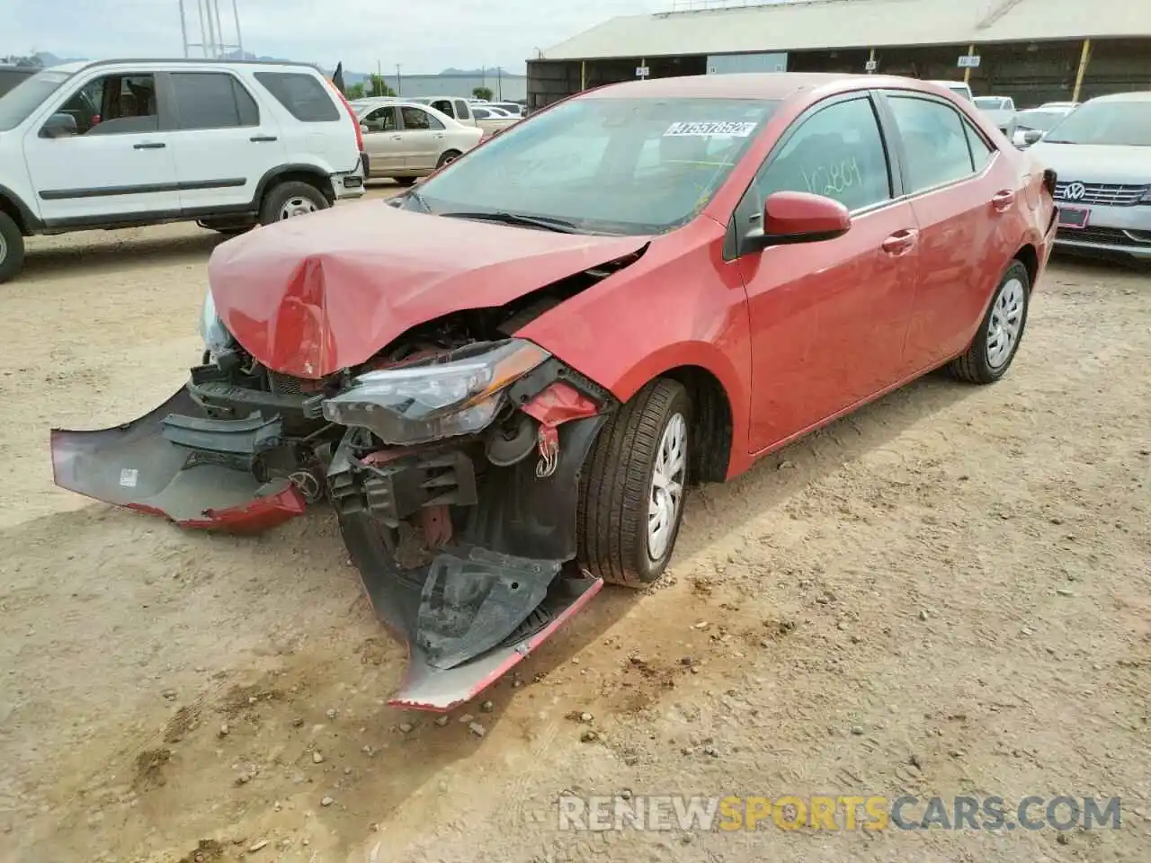 2 Photograph of a damaged car 5YFBURHE8KP889835 TOYOTA COROLLA 2019