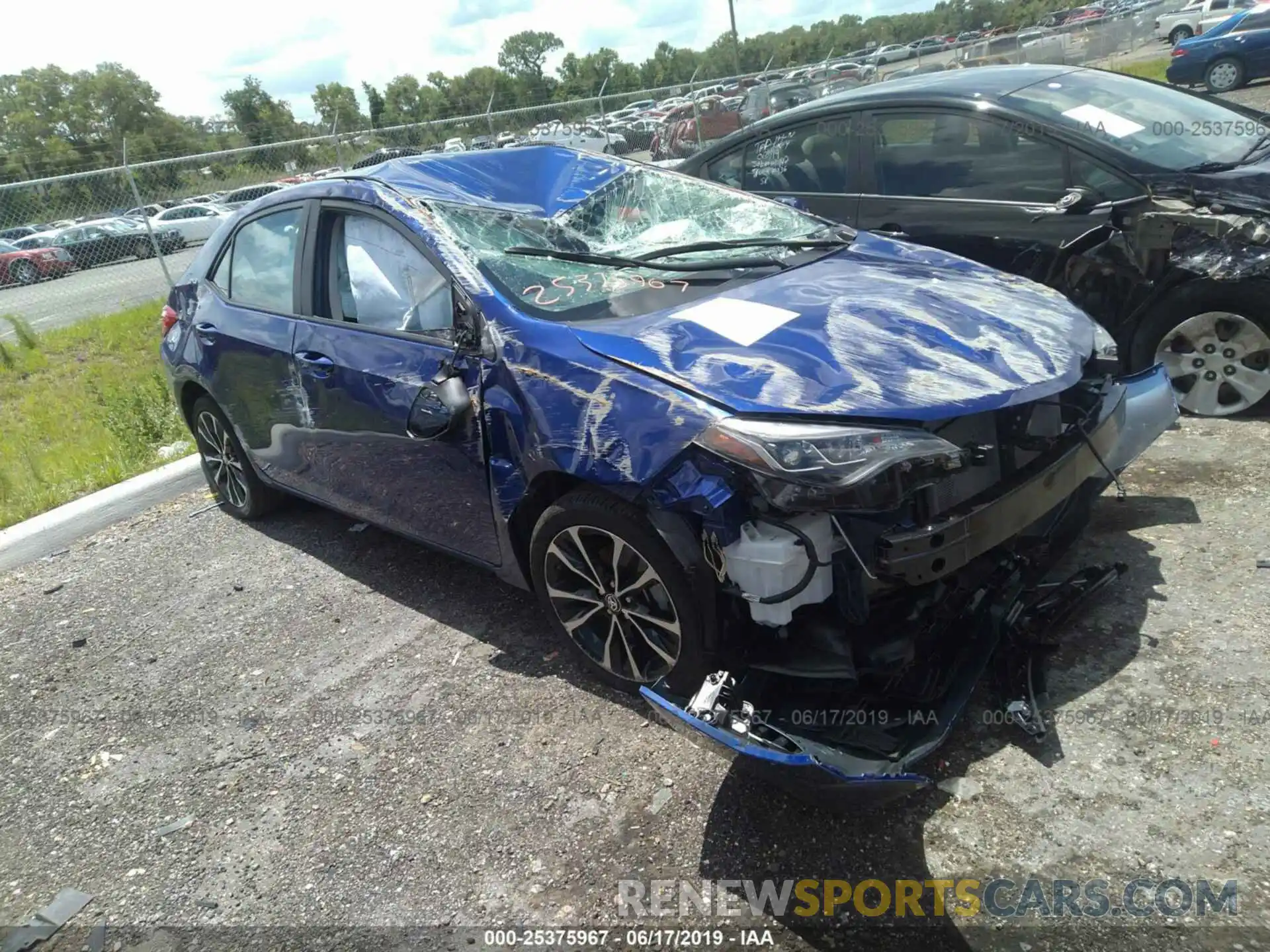 1 Photograph of a damaged car 5YFBURHE8KP891682 TOYOTA COROLLA 2019