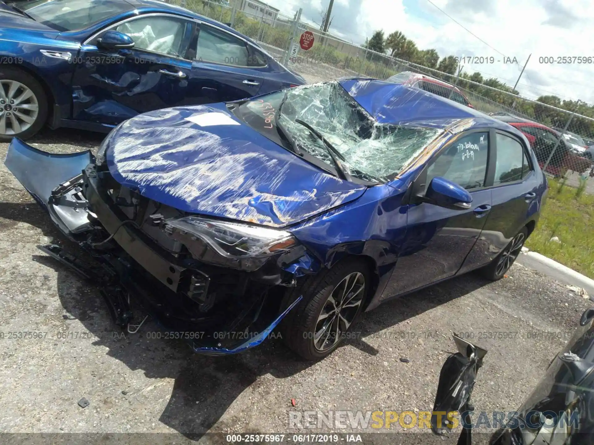 2 Photograph of a damaged car 5YFBURHE8KP891682 TOYOTA COROLLA 2019