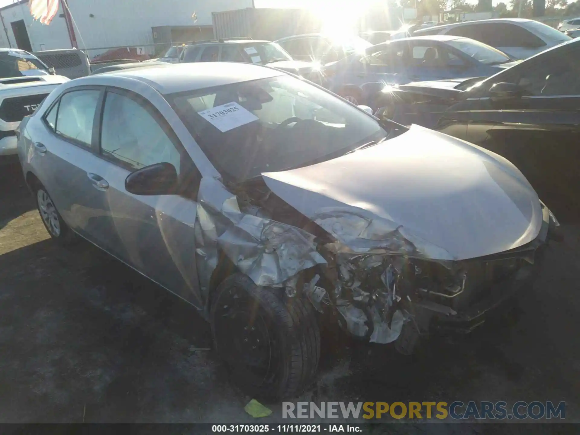 1 Photograph of a damaged car 5YFBURHE8KP891794 TOYOTA COROLLA 2019