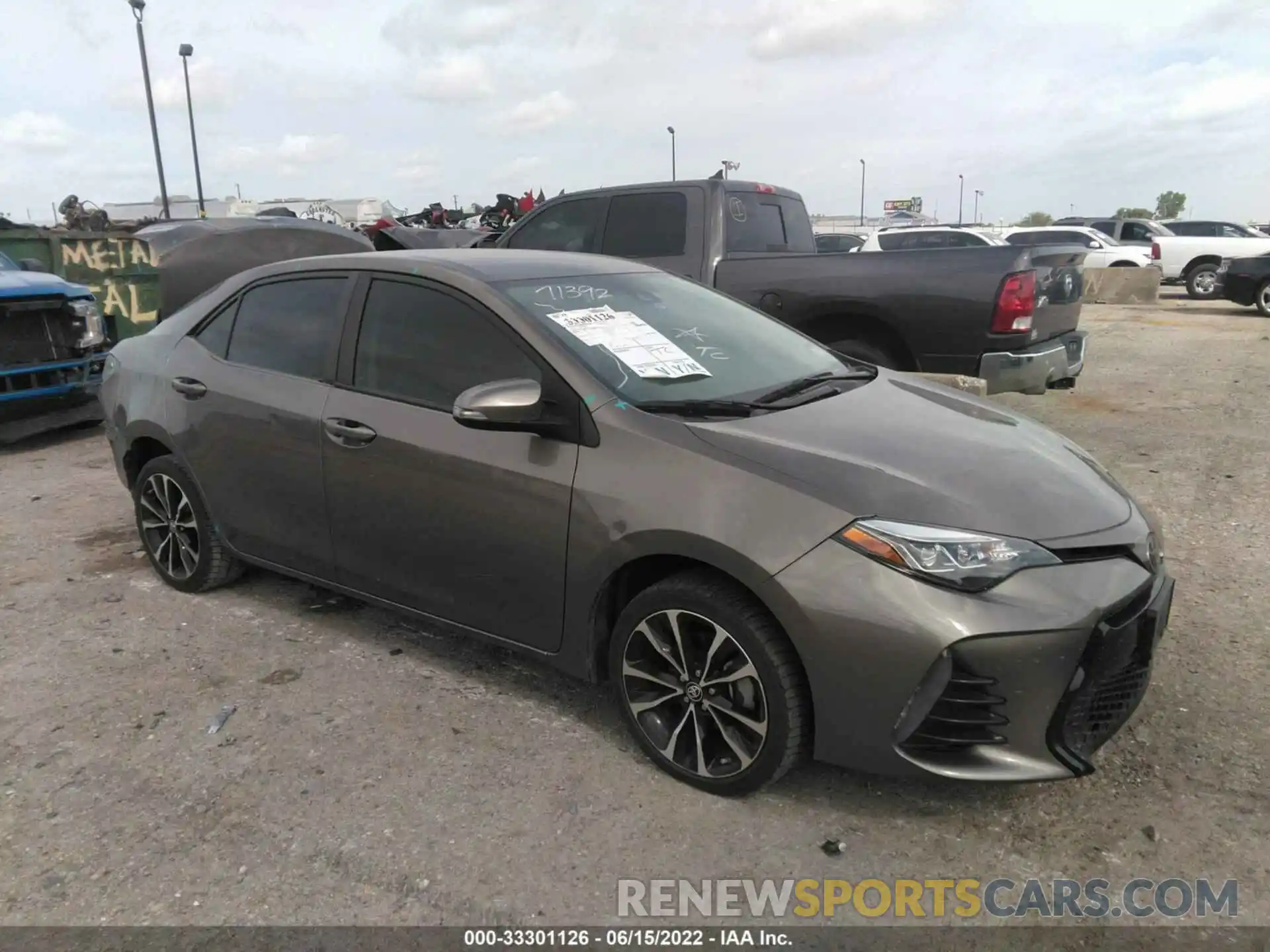 1 Photograph of a damaged car 5YFBURHE8KP891911 TOYOTA COROLLA 2019