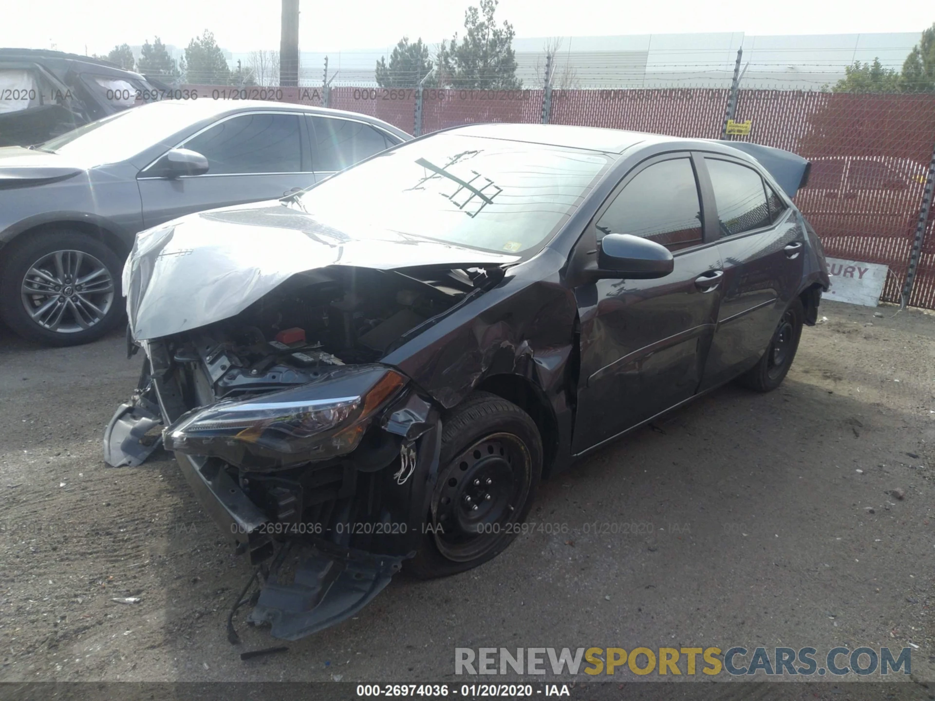 2 Photograph of a damaged car 5YFBURHE8KP892492 TOYOTA COROLLA 2019