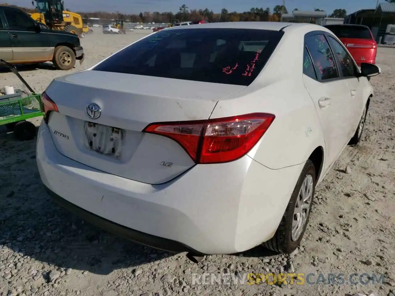 4 Photograph of a damaged car 5YFBURHE8KP892878 TOYOTA COROLLA 2019