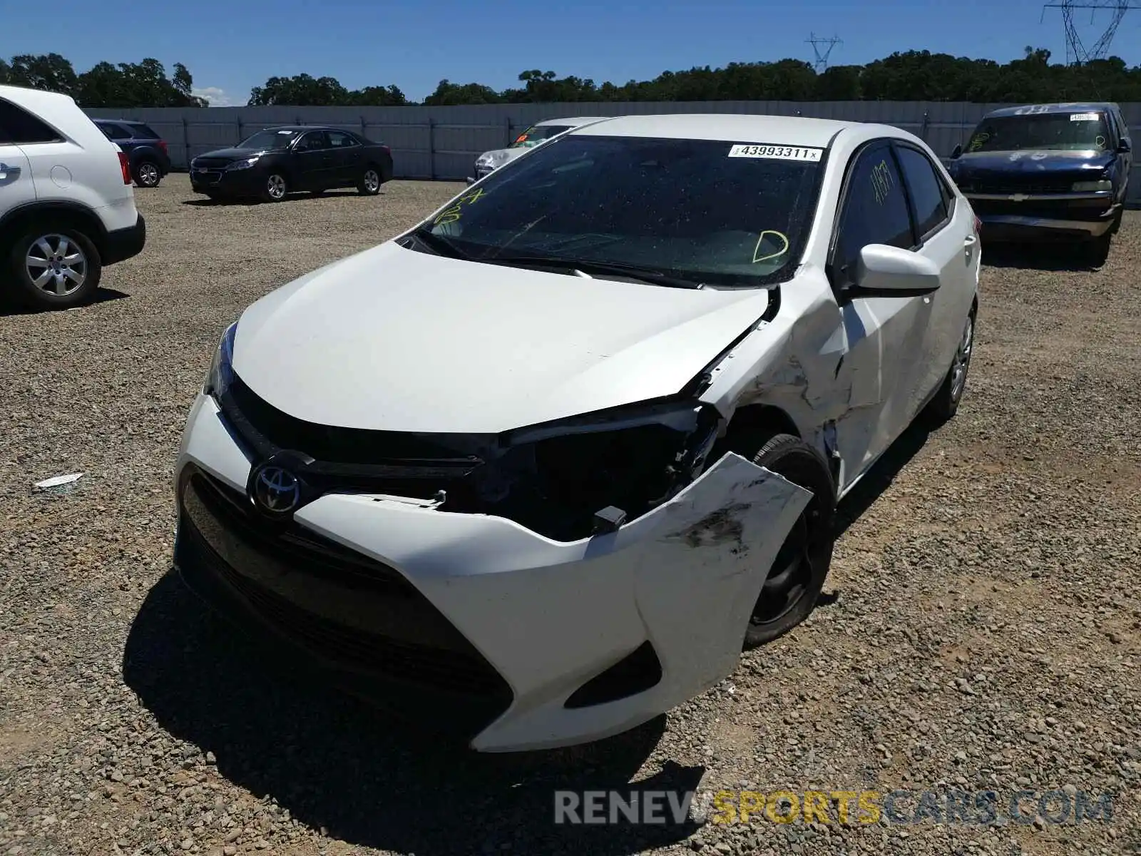 2 Photograph of a damaged car 5YFBURHE8KP895358 TOYOTA COROLLA 2019