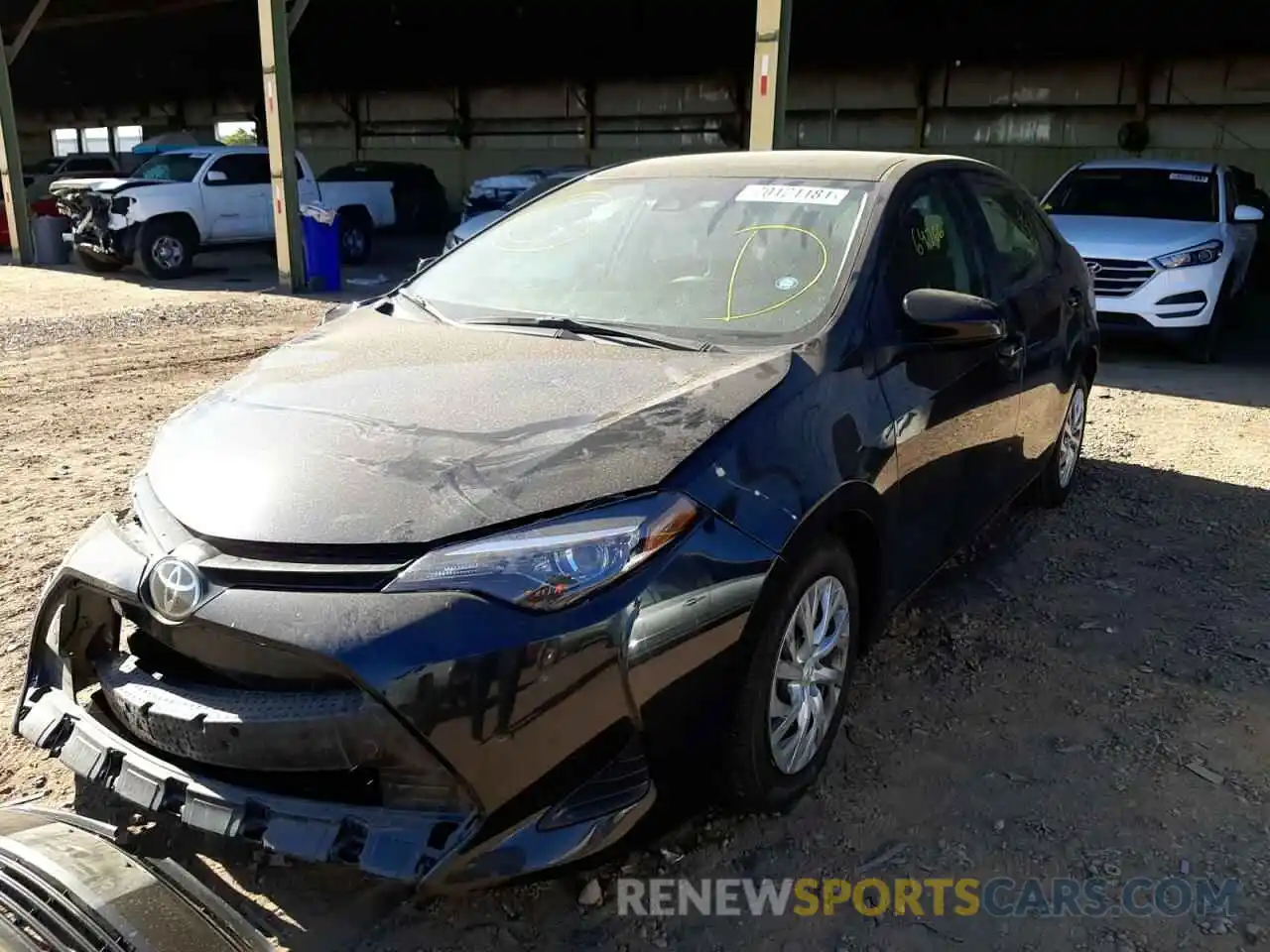 2 Photograph of a damaged car 5YFBURHE8KP895439 TOYOTA COROLLA 2019