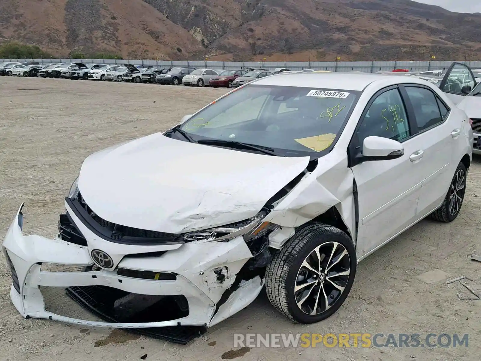 2 Photograph of a damaged car 5YFBURHE8KP896199 TOYOTA COROLLA 2019