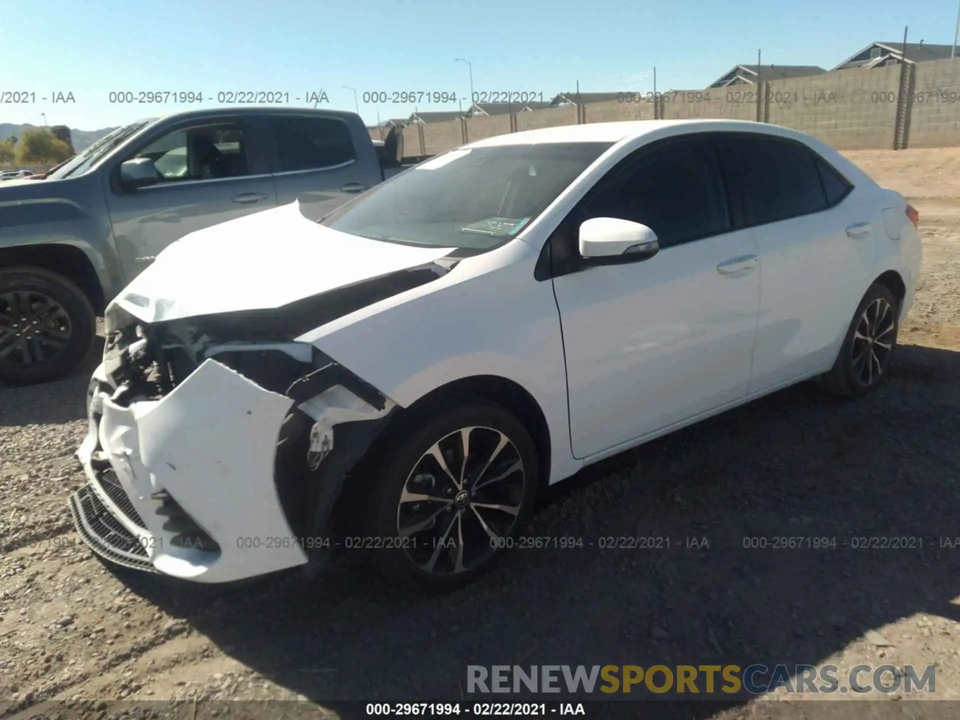 2 Photograph of a damaged car 5YFBURHE8KP896834 TOYOTA COROLLA 2019