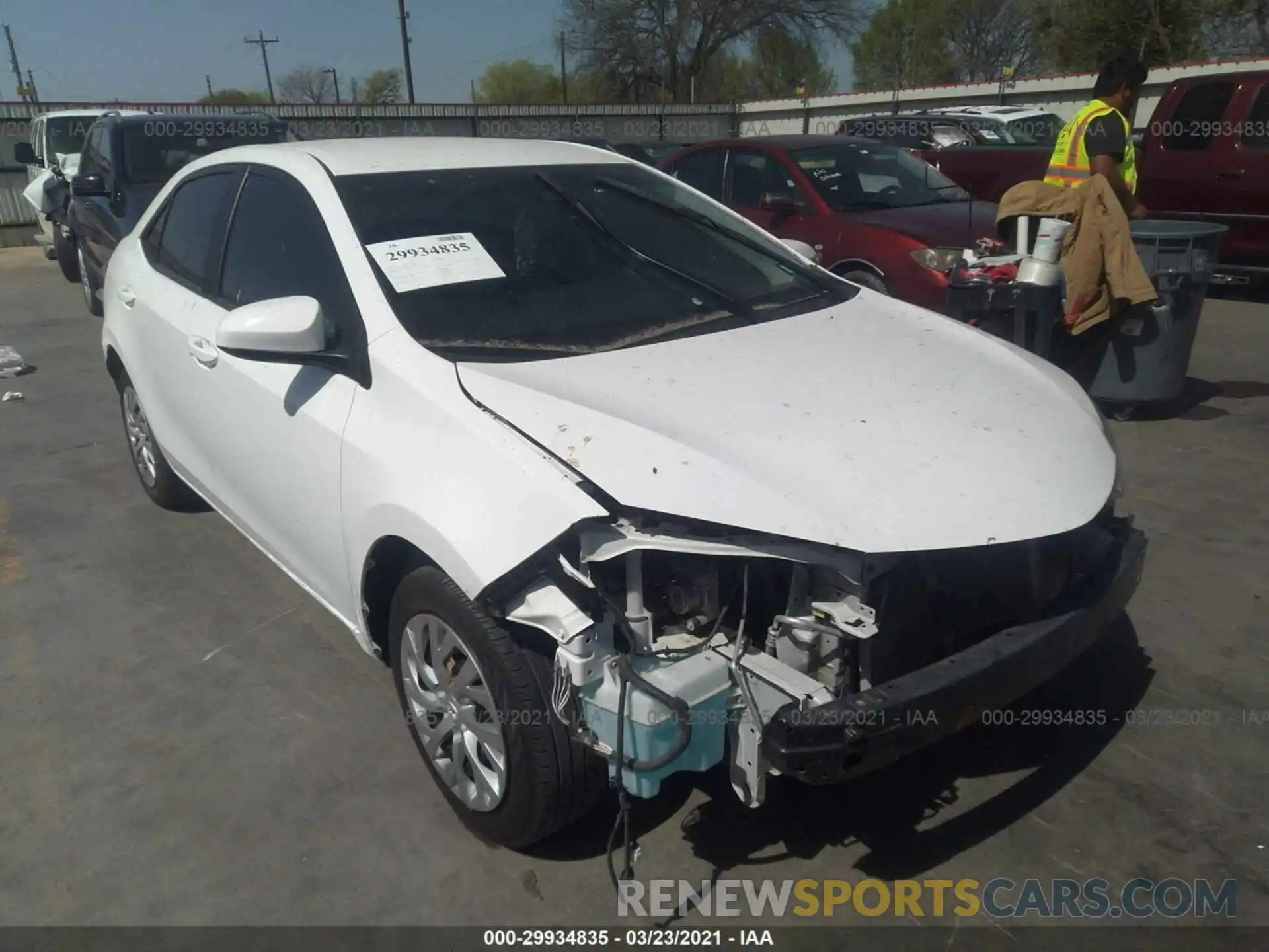 1 Photograph of a damaged car 5YFBURHE8KP897451 TOYOTA COROLLA 2019