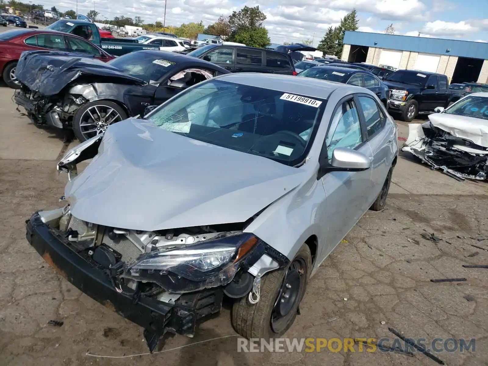 2 Photograph of a damaged car 5YFBURHE8KP898812 TOYOTA COROLLA 2019