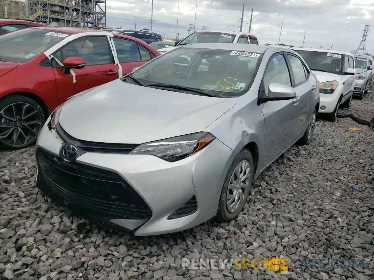 2 Photograph of a damaged car 5YFBURHE8KP899555 TOYOTA COROLLA 2019