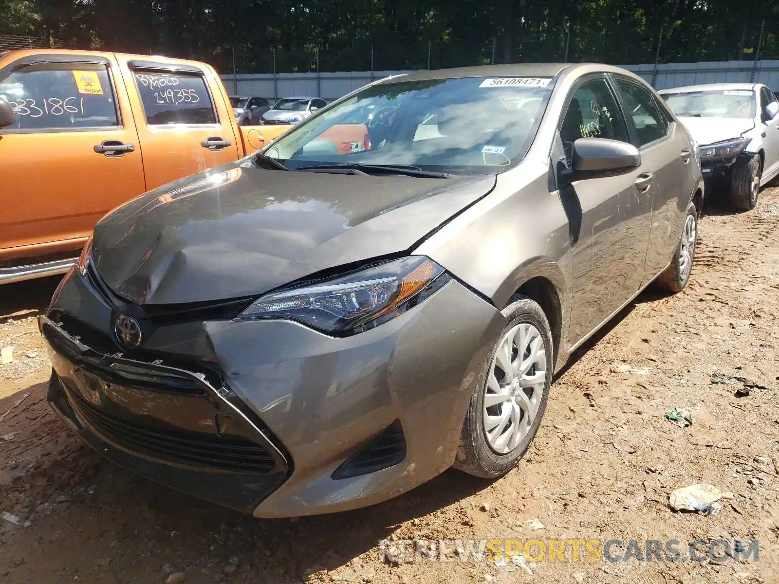 2 Photograph of a damaged car 5YFBURHE8KP900039 TOYOTA COROLLA 2019