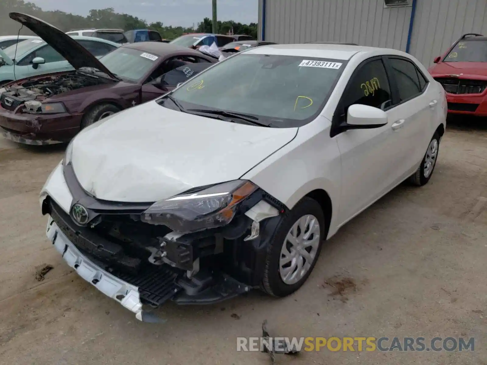 2 Photograph of a damaged car 5YFBURHE8KP900638 TOYOTA COROLLA 2019