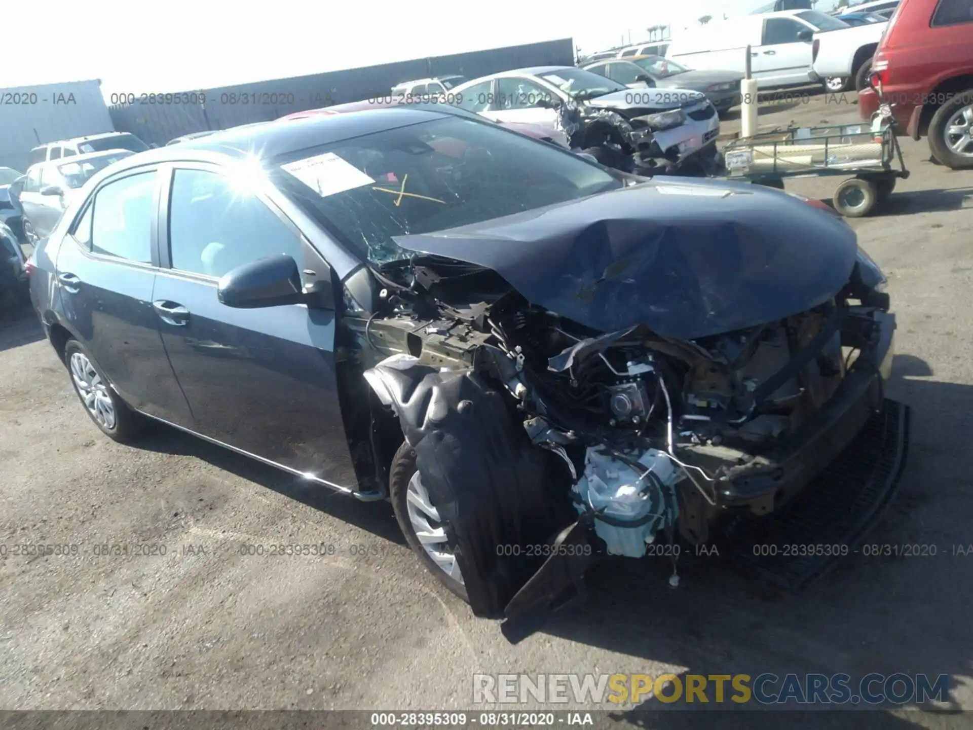 1 Photograph of a damaged car 5YFBURHE8KP901126 TOYOTA COROLLA 2019