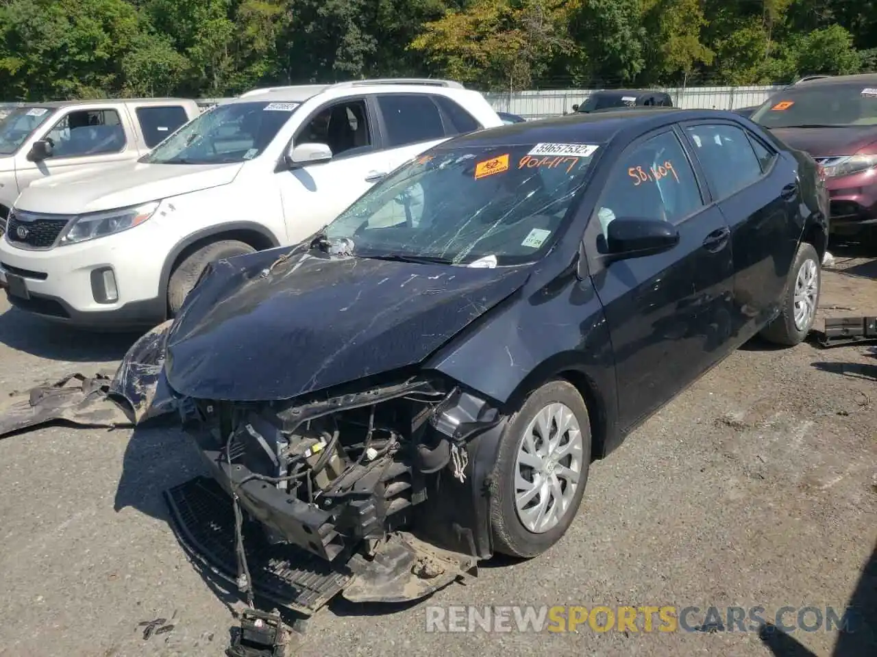 2 Photograph of a damaged car 5YFBURHE8KP901417 TOYOTA COROLLA 2019