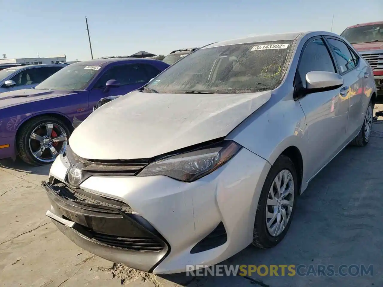 2 Photograph of a damaged car 5YFBURHE8KP902941 TOYOTA COROLLA 2019