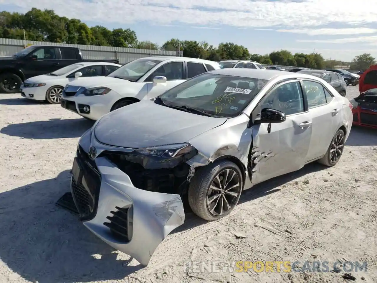 2 Photograph of a damaged car 5YFBURHE8KP902986 TOYOTA COROLLA 2019