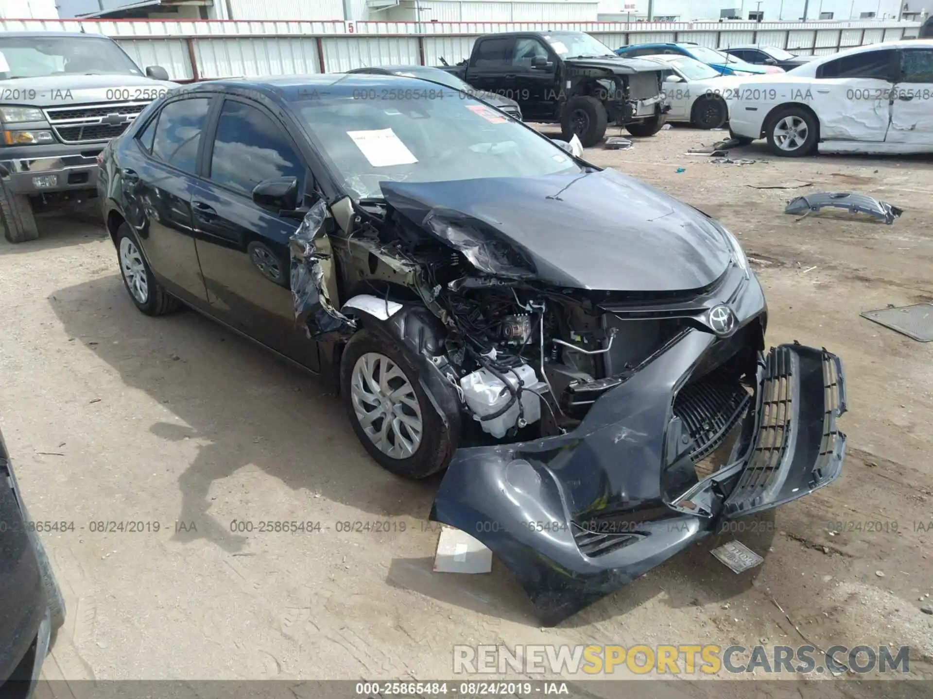 1 Photograph of a damaged car 5YFBURHE8KP904396 TOYOTA COROLLA 2019