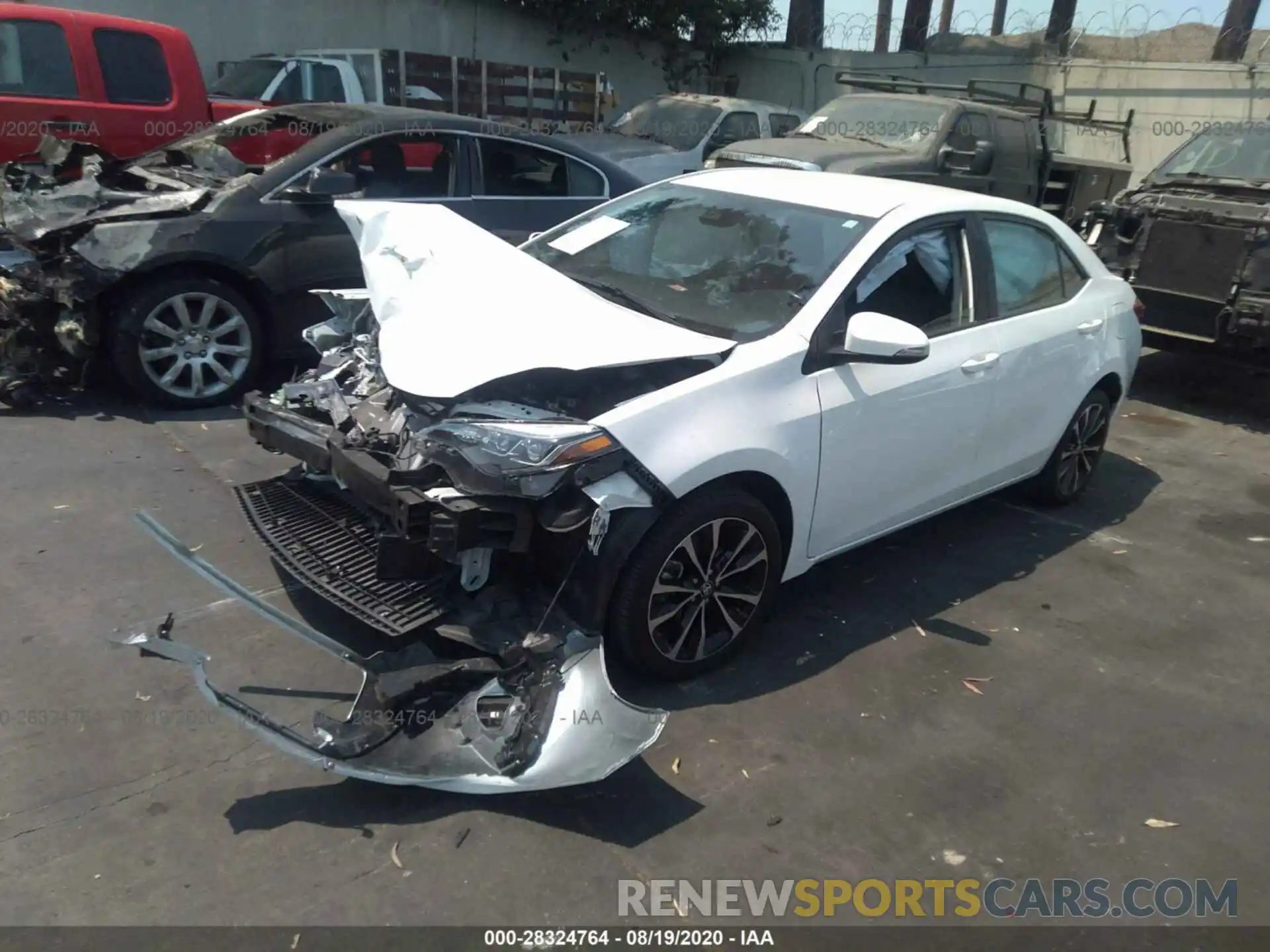 2 Photograph of a damaged car 5YFBURHE8KP904933 TOYOTA COROLLA 2019