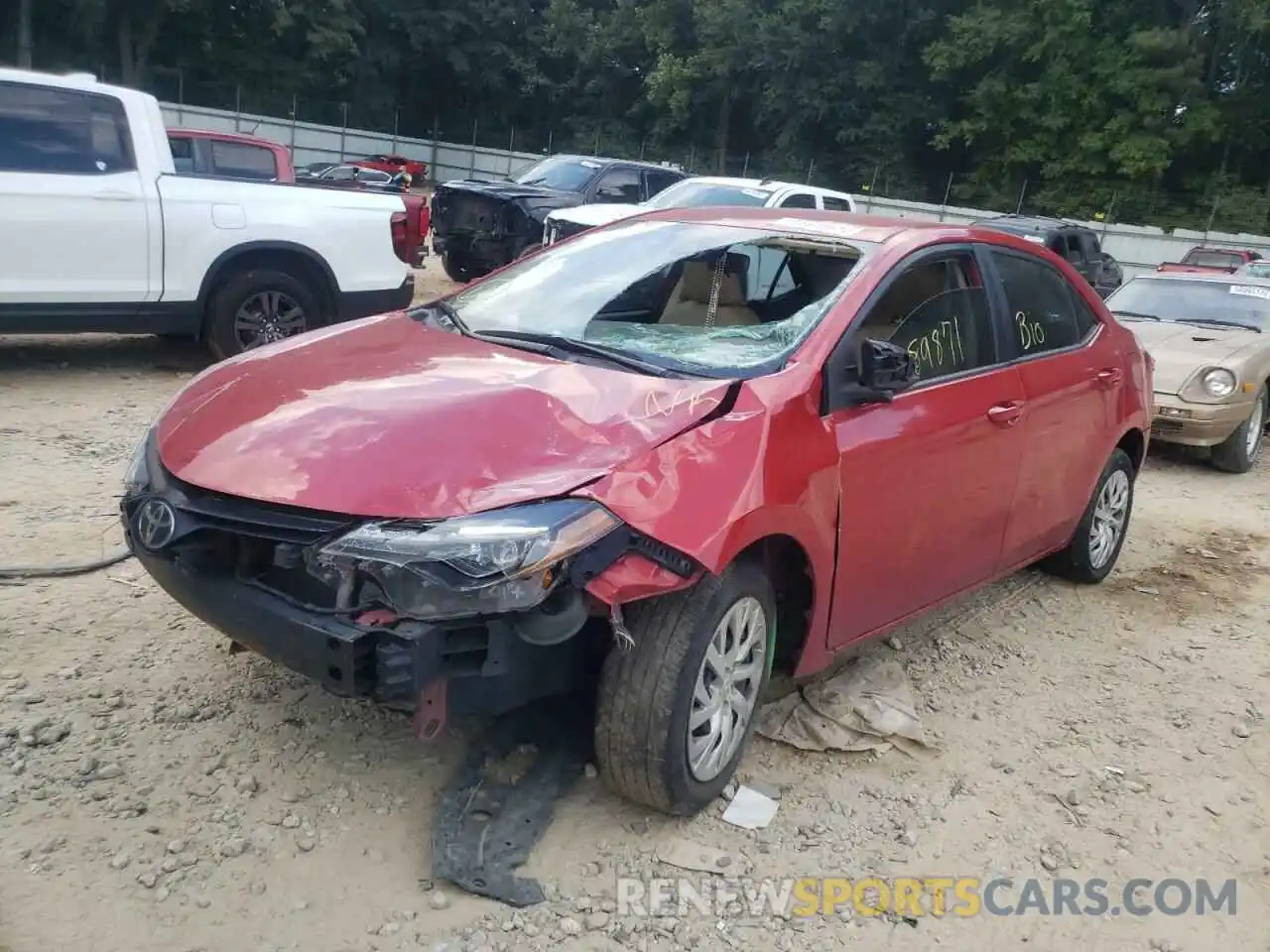 2 Photograph of a damaged car 5YFBURHE8KP905791 TOYOTA COROLLA 2019