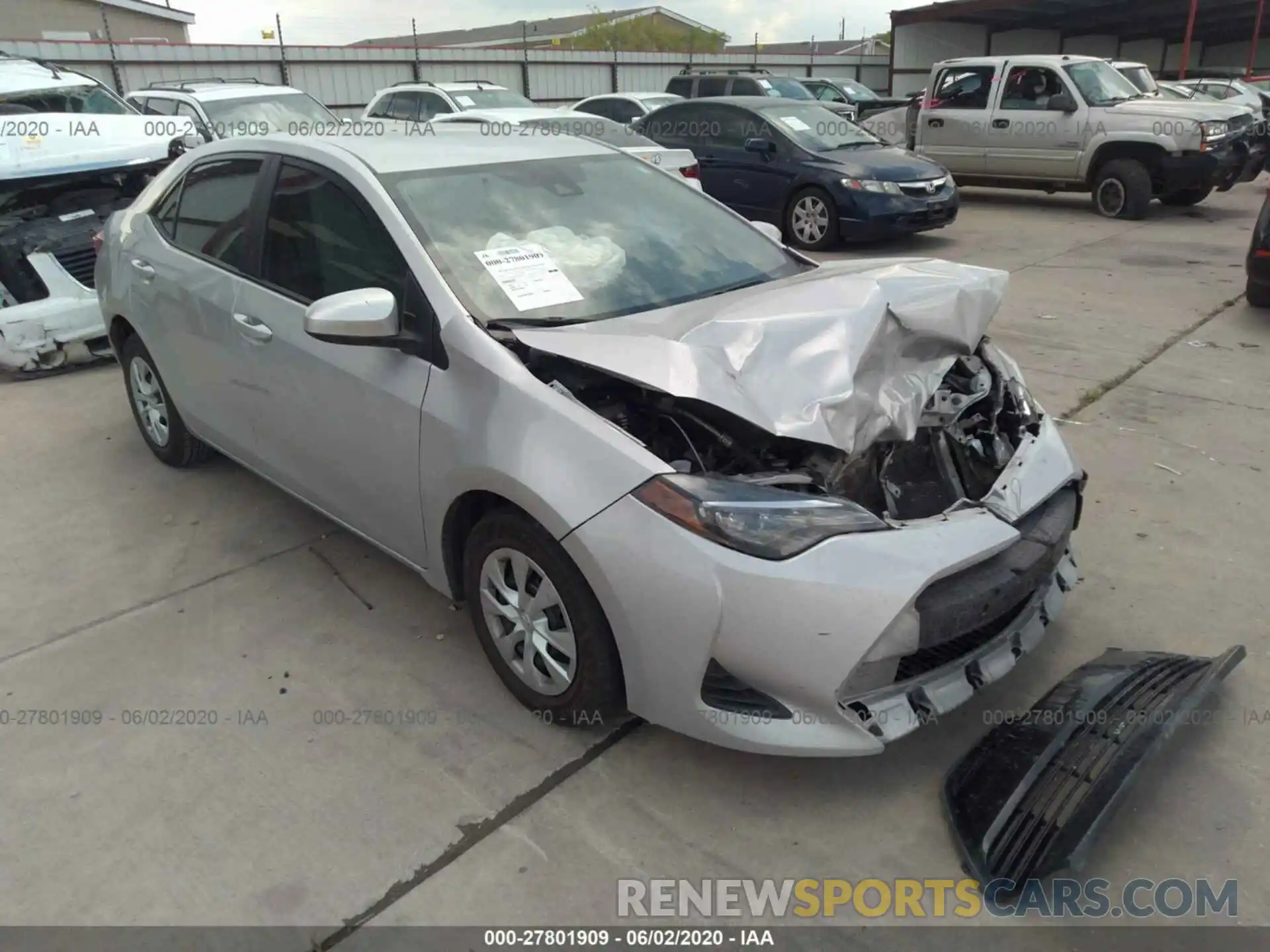 1 Photograph of a damaged car 5YFBURHE8KP906052 TOYOTA COROLLA 2019