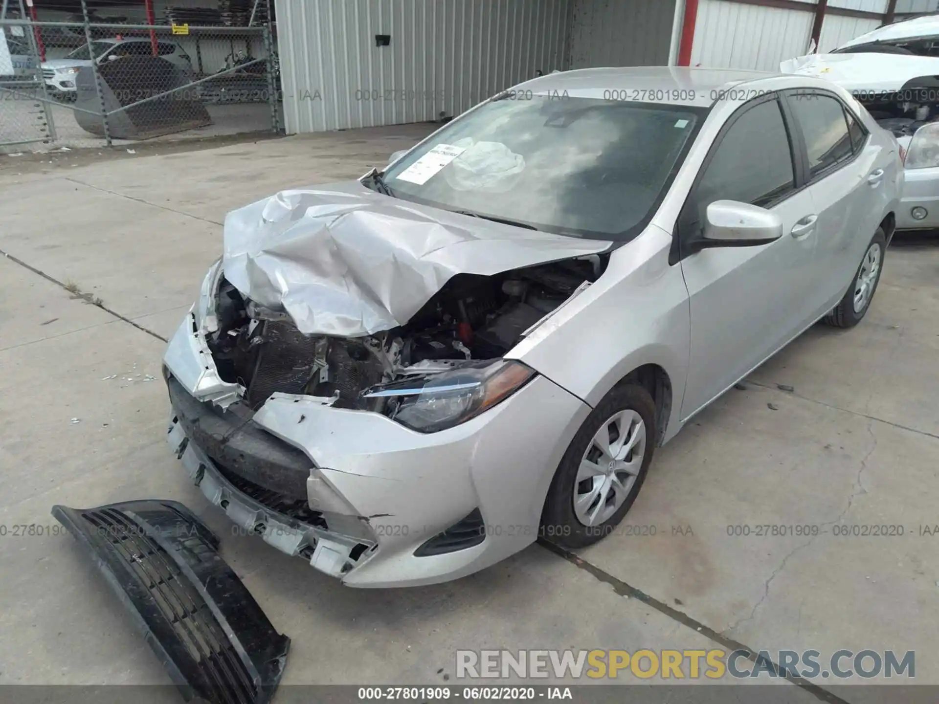 2 Photograph of a damaged car 5YFBURHE8KP906052 TOYOTA COROLLA 2019