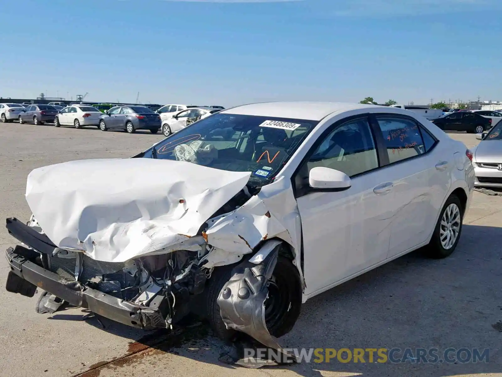 2 Photograph of a damaged car 5YFBURHE8KP906195 TOYOTA COROLLA 2019