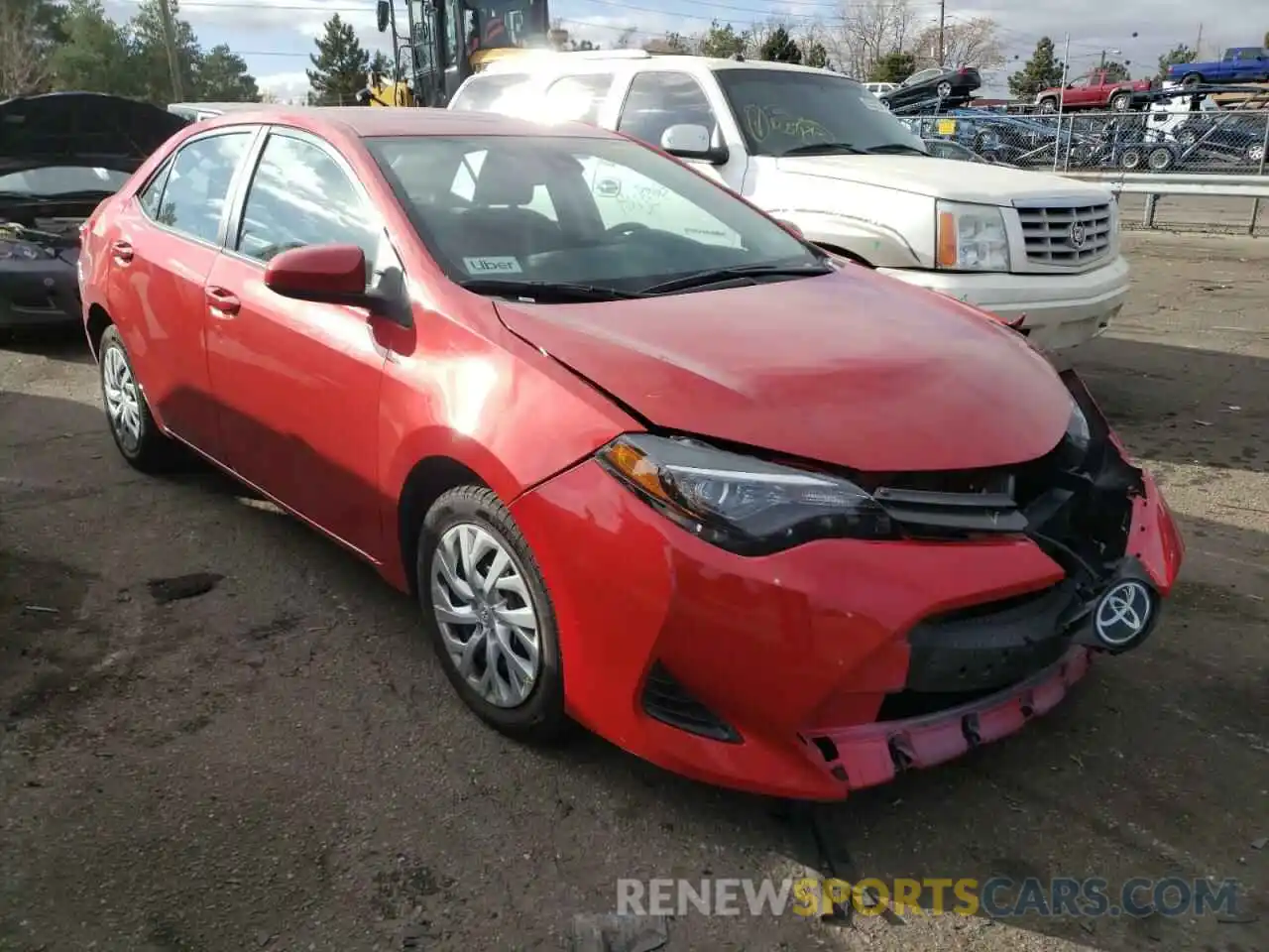 1 Photograph of a damaged car 5YFBURHE8KP908996 TOYOTA COROLLA 2019