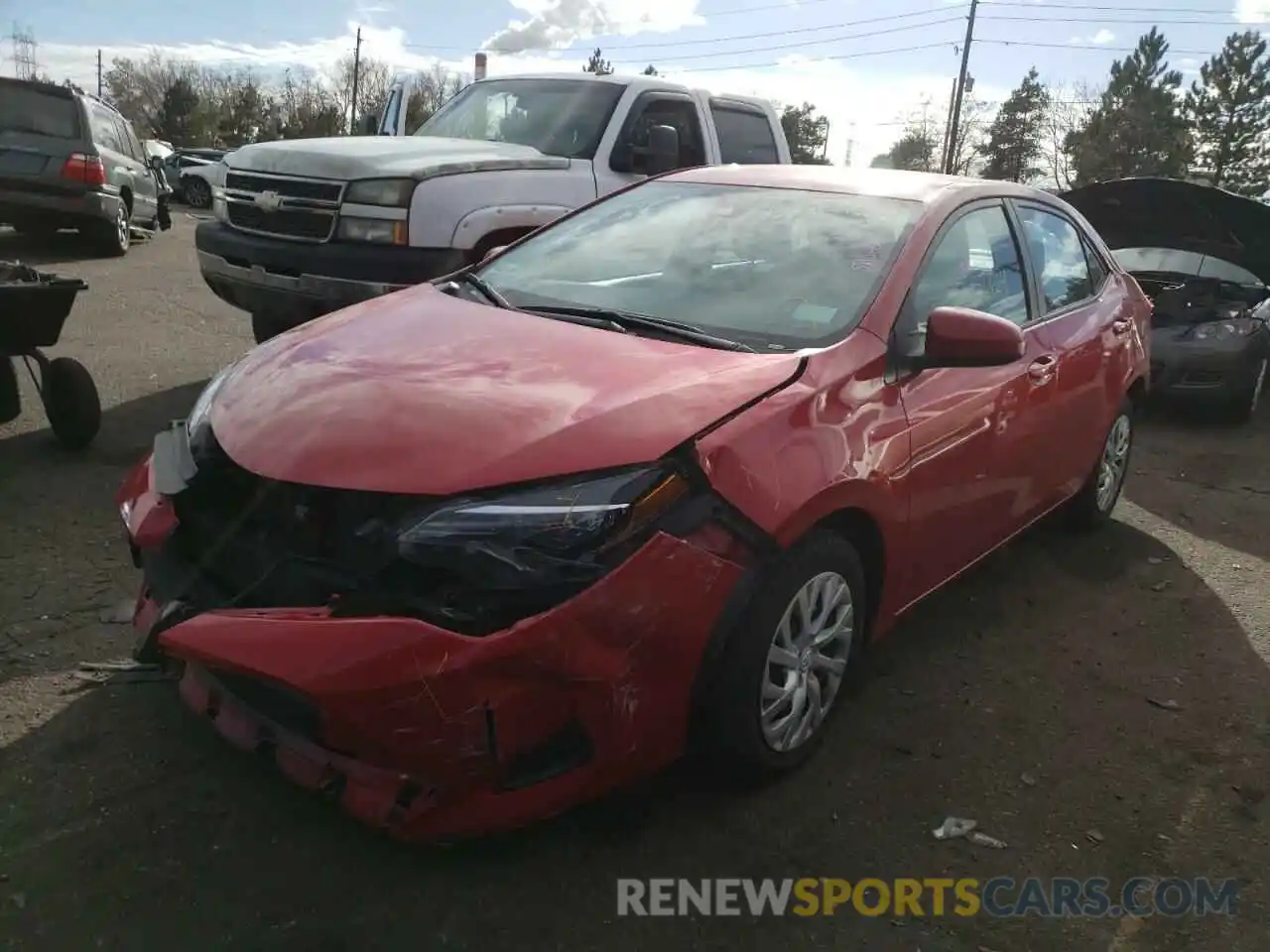 2 Photograph of a damaged car 5YFBURHE8KP908996 TOYOTA COROLLA 2019