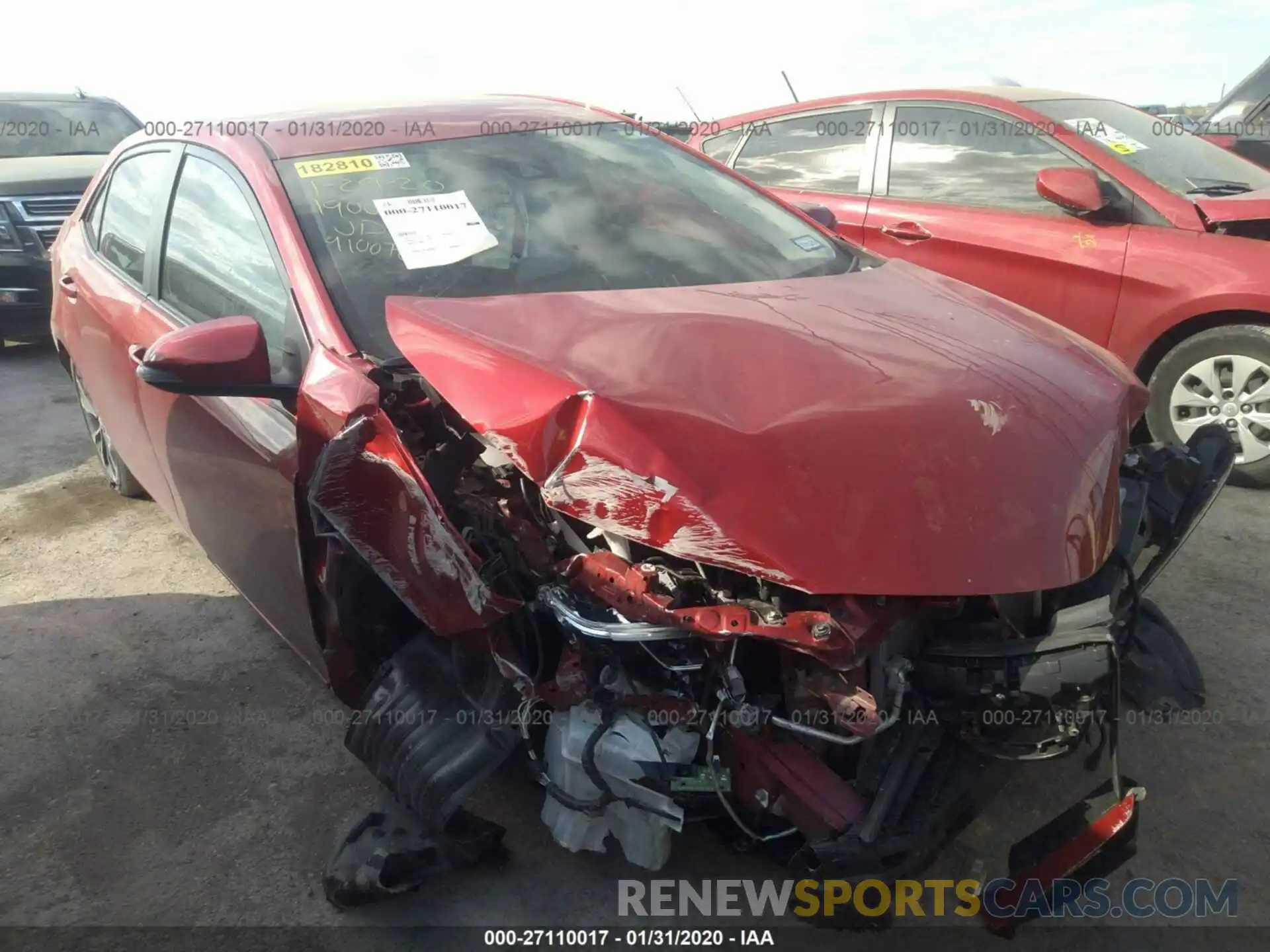 1 Photograph of a damaged car 5YFBURHE8KP910070 TOYOTA COROLLA 2019