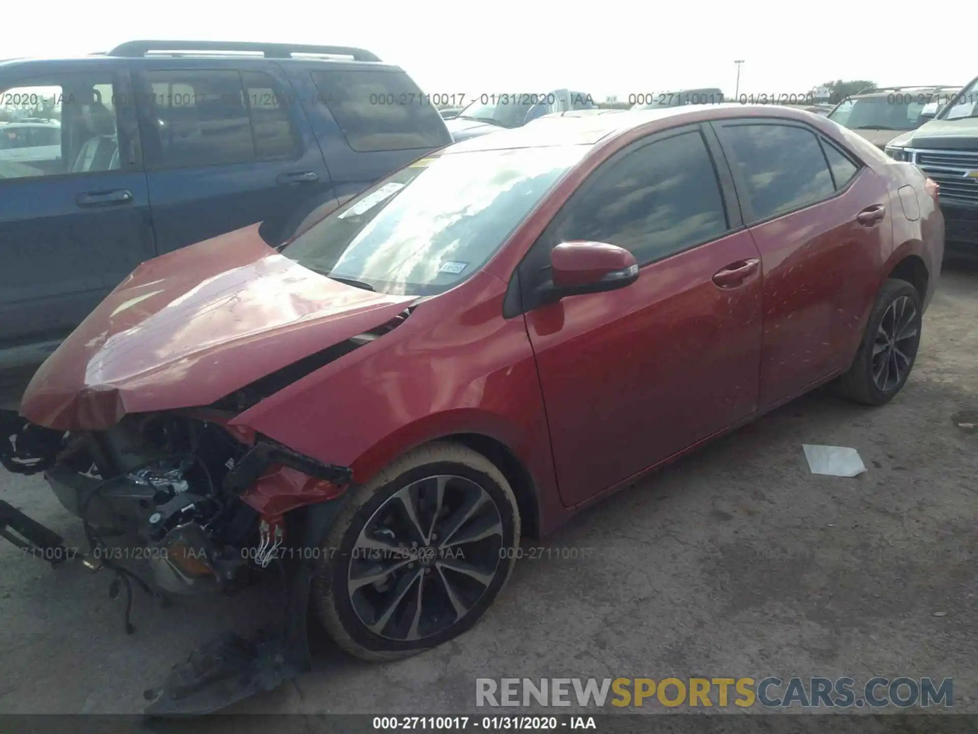 2 Photograph of a damaged car 5YFBURHE8KP910070 TOYOTA COROLLA 2019