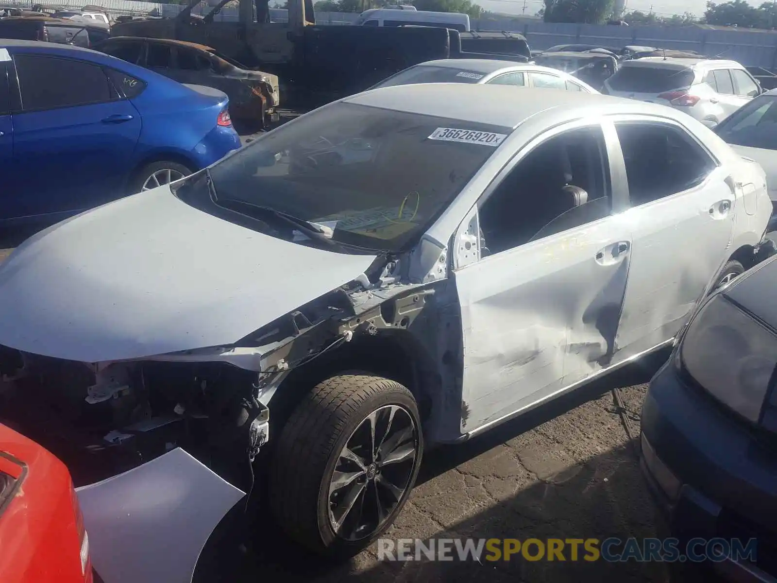 2 Photograph of a damaged car 5YFBURHE8KP910229 TOYOTA COROLLA 2019